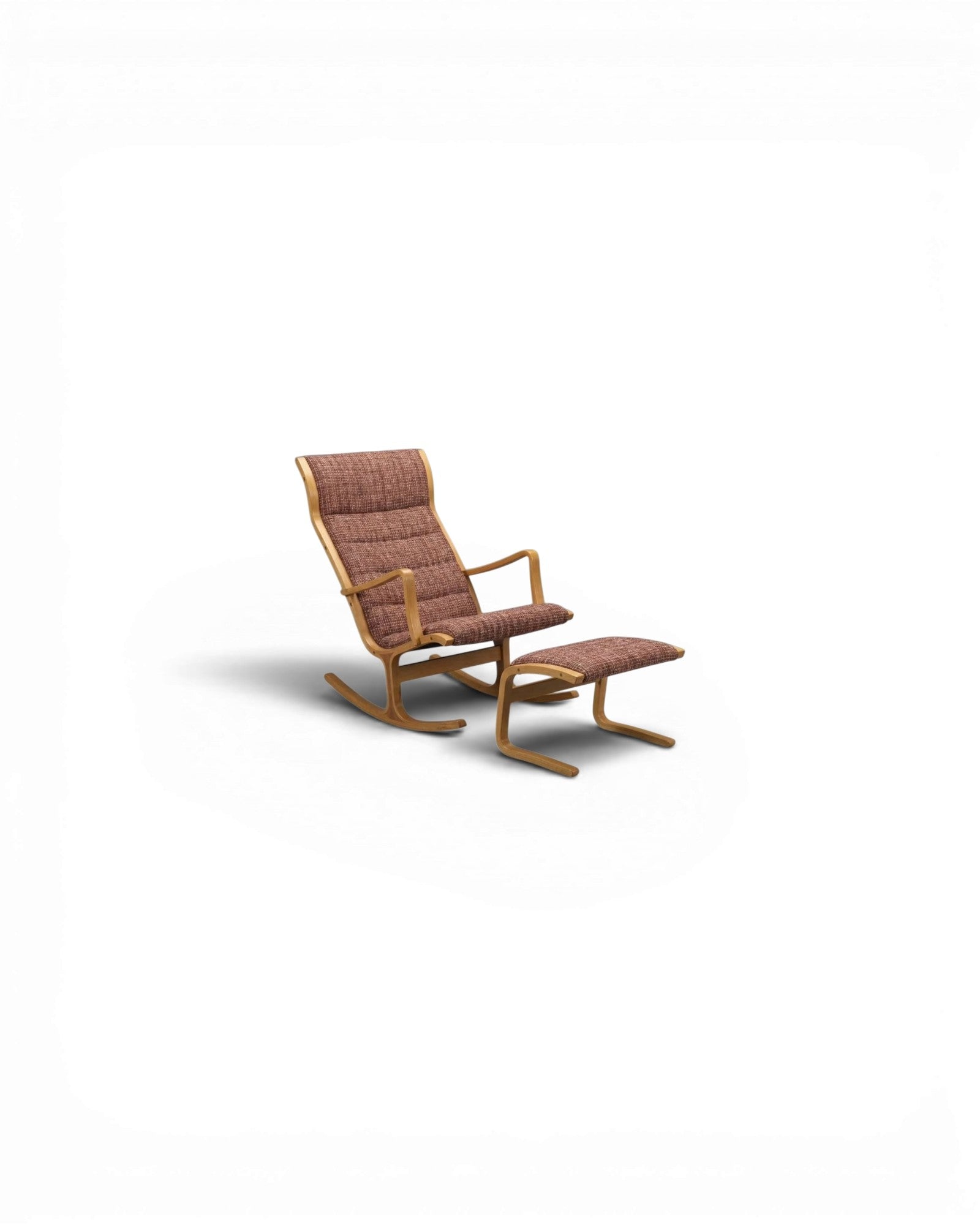 Tendo Mokko Vintage Rocking Chair & Ottoman