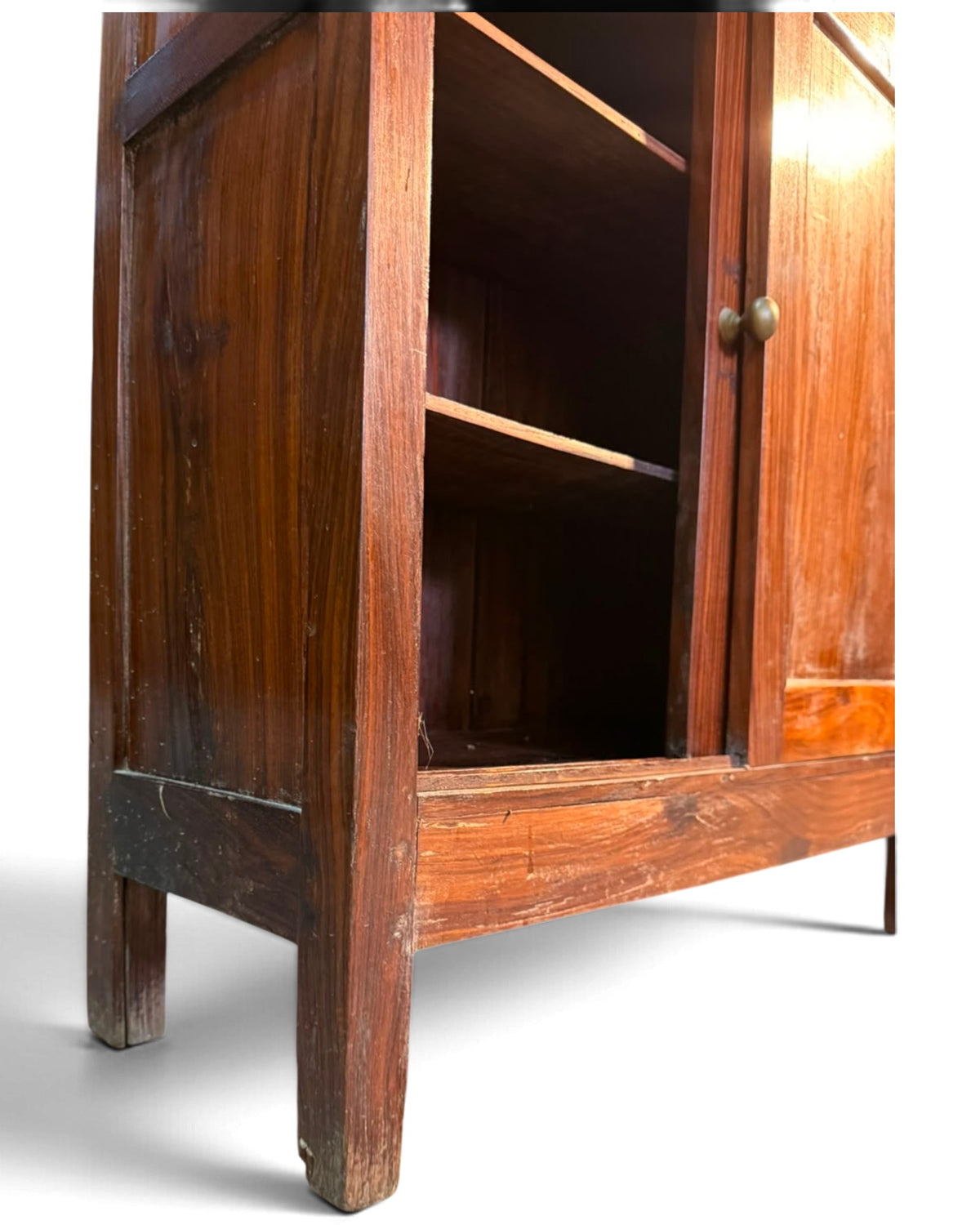 Teak Glass Kitchen Cabinet