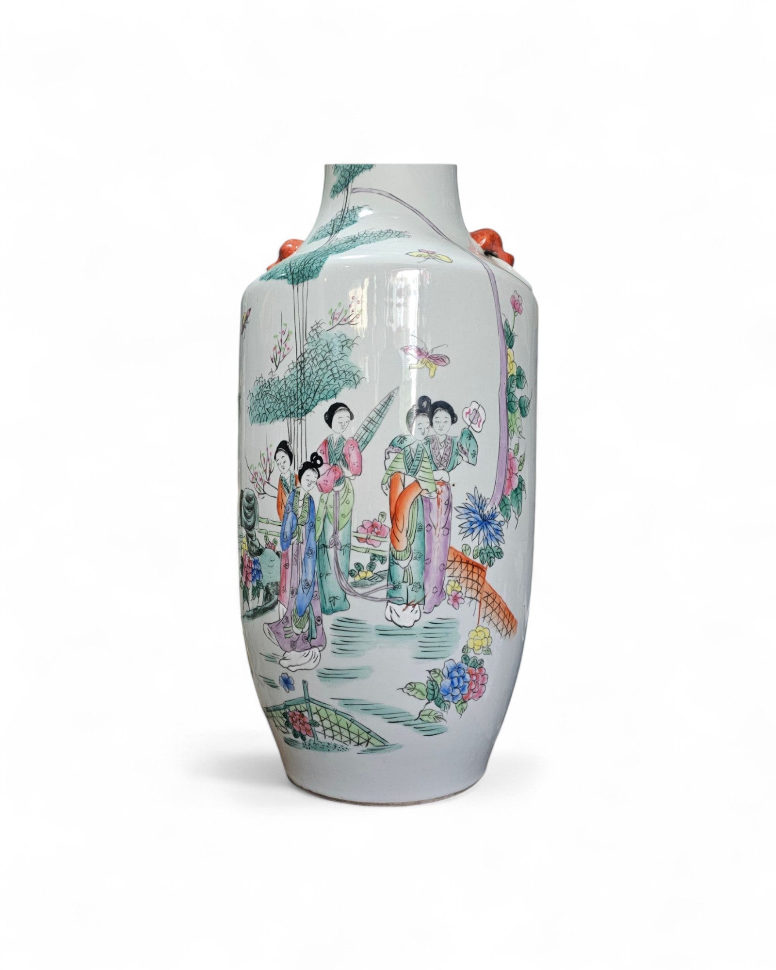 Chinese Famille Rose Porcelain Vases - Set of 2