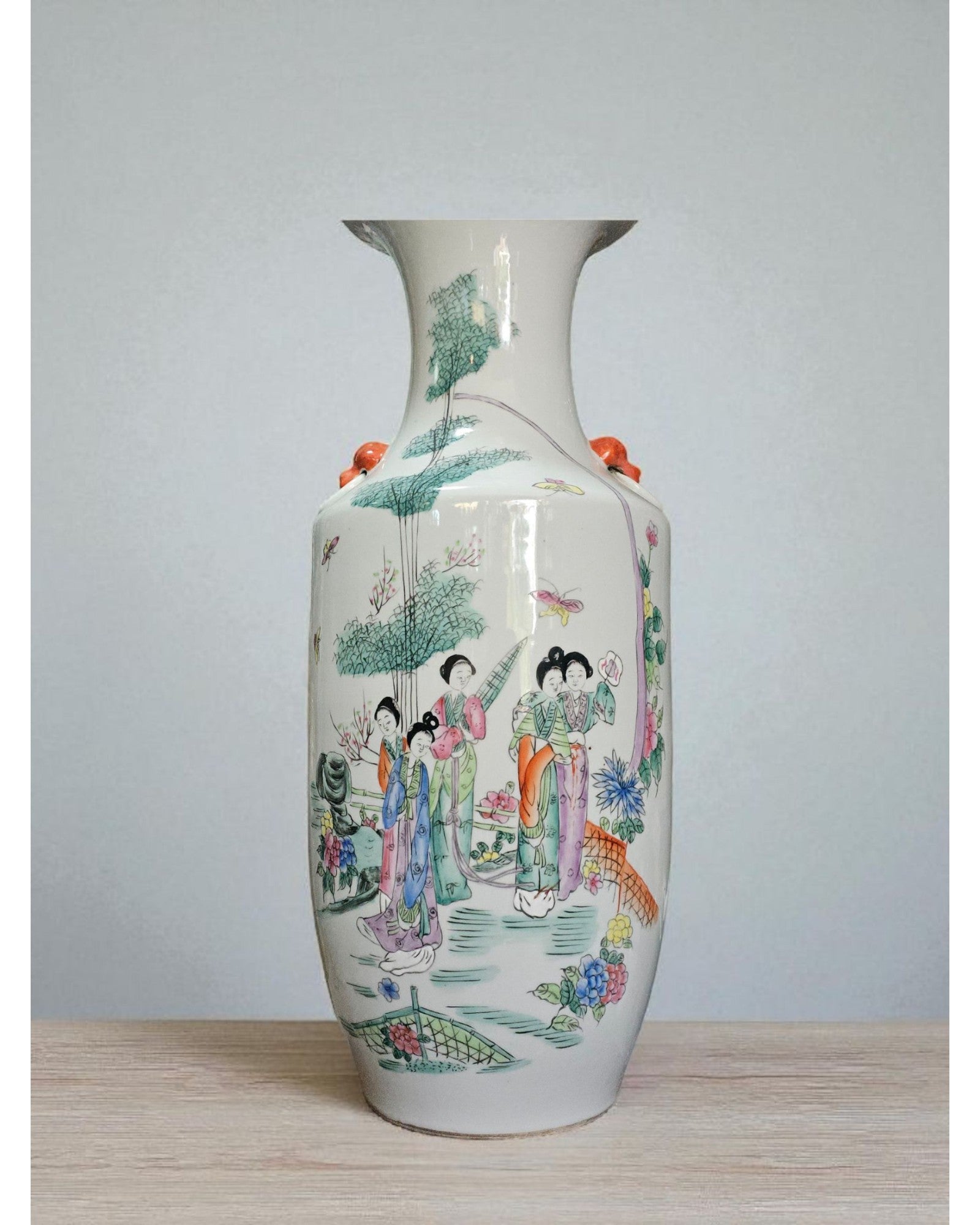 Chinese Famille Rose Porcelain Vases - Set of 2