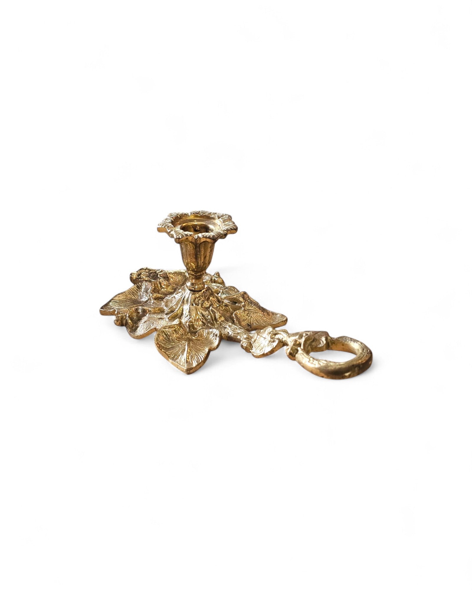 Gilt Bronze Floral Chamberstick