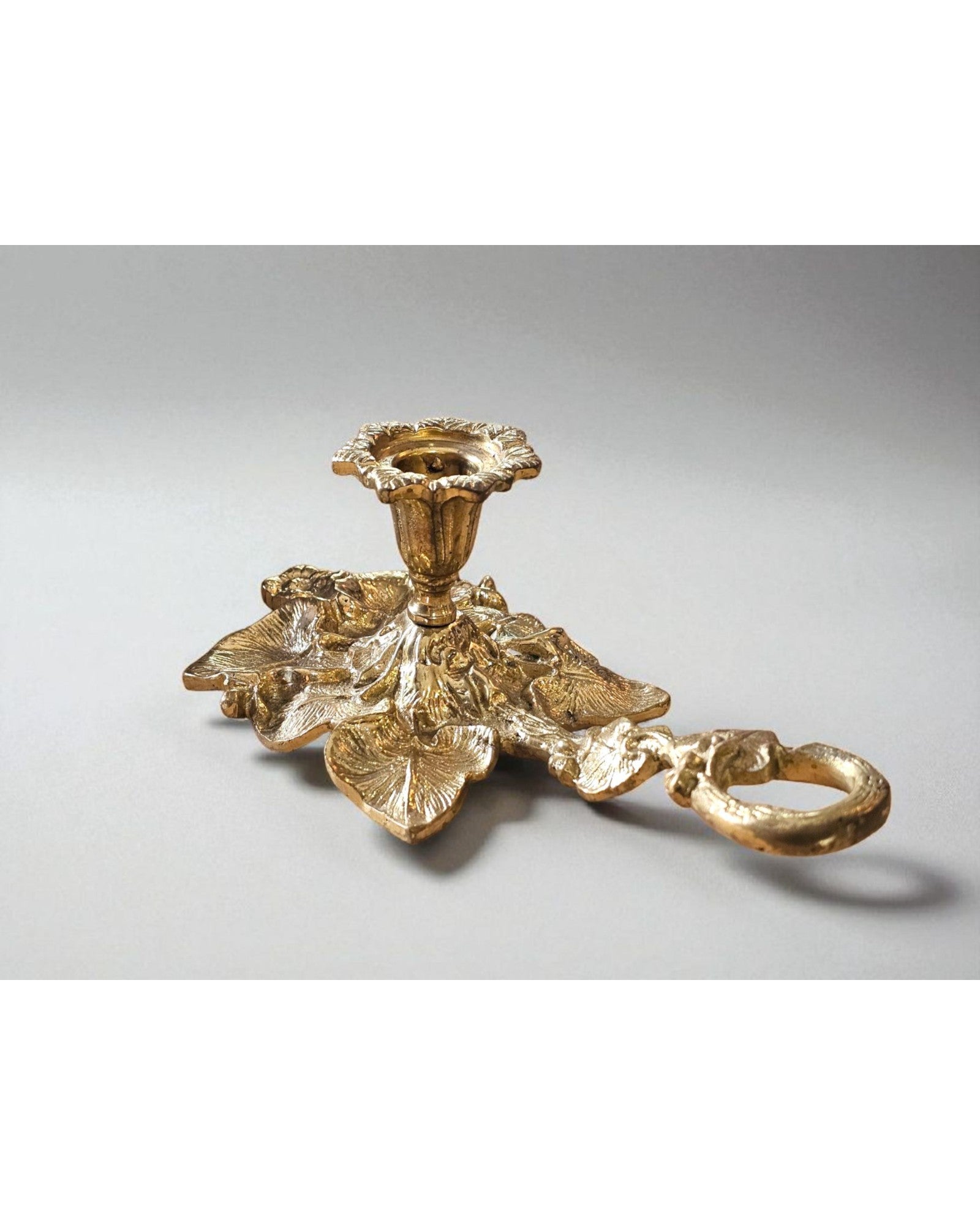 Gilt Bronze Floral Chamberstick