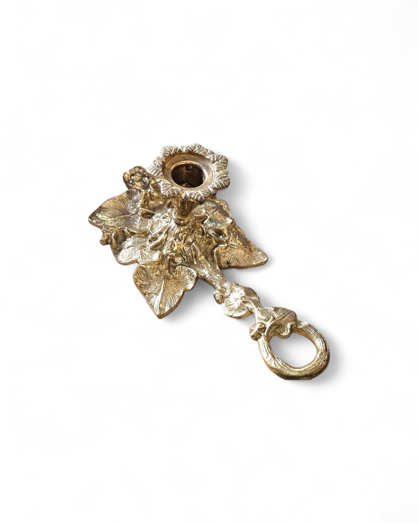 Gilt Bronze Floral Chamberstick