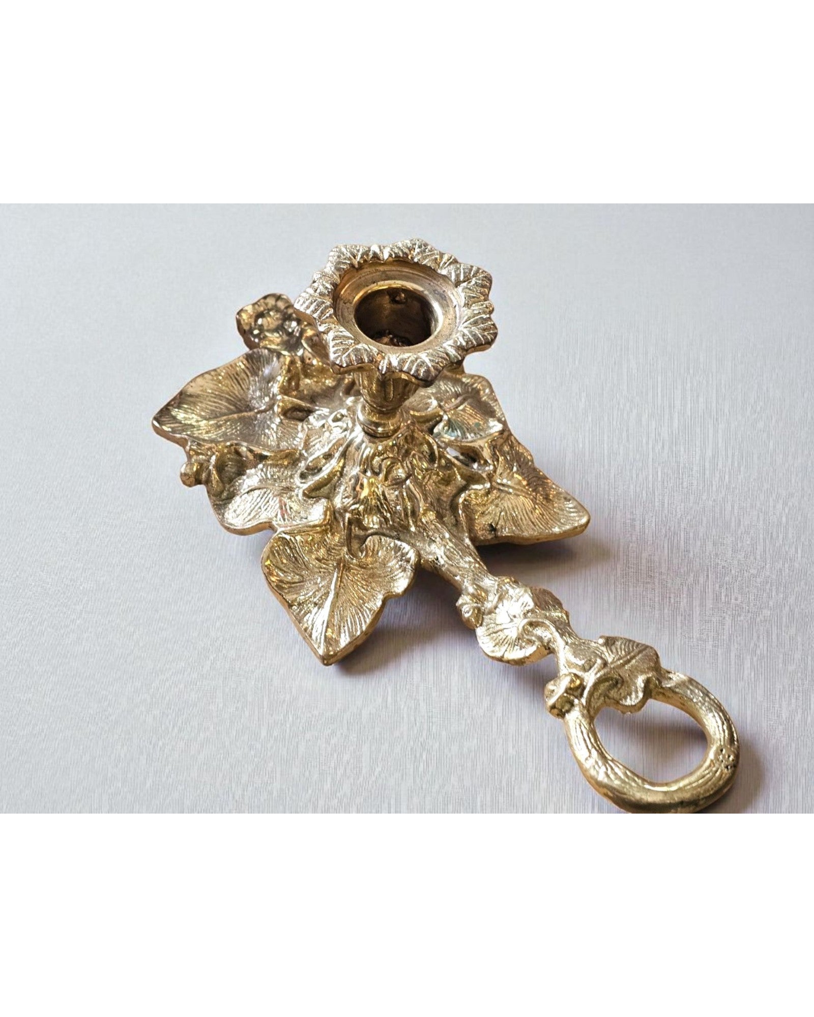 Gilt Bronze Floral Chamberstick