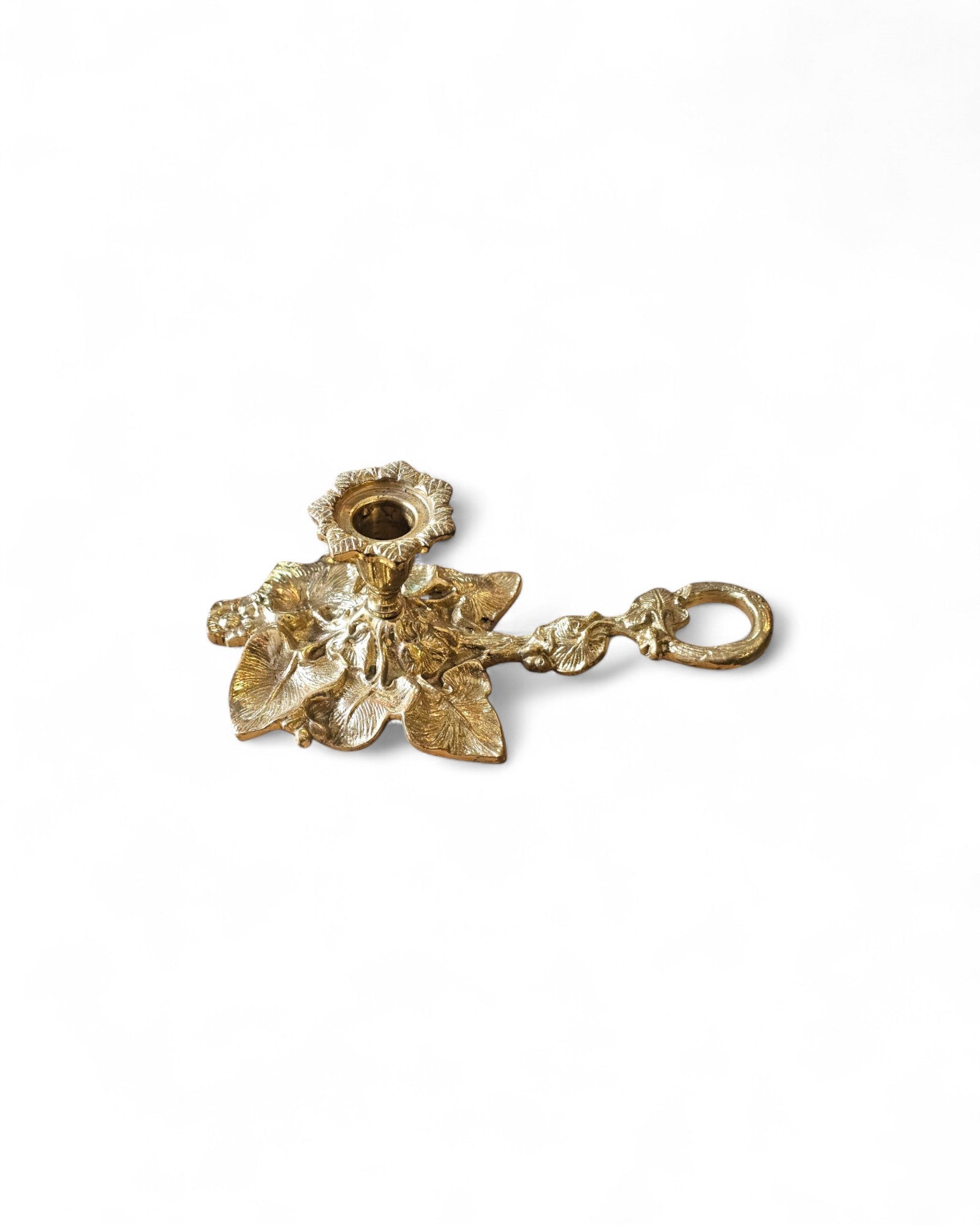 Gilt Bronze Floral Chamberstick