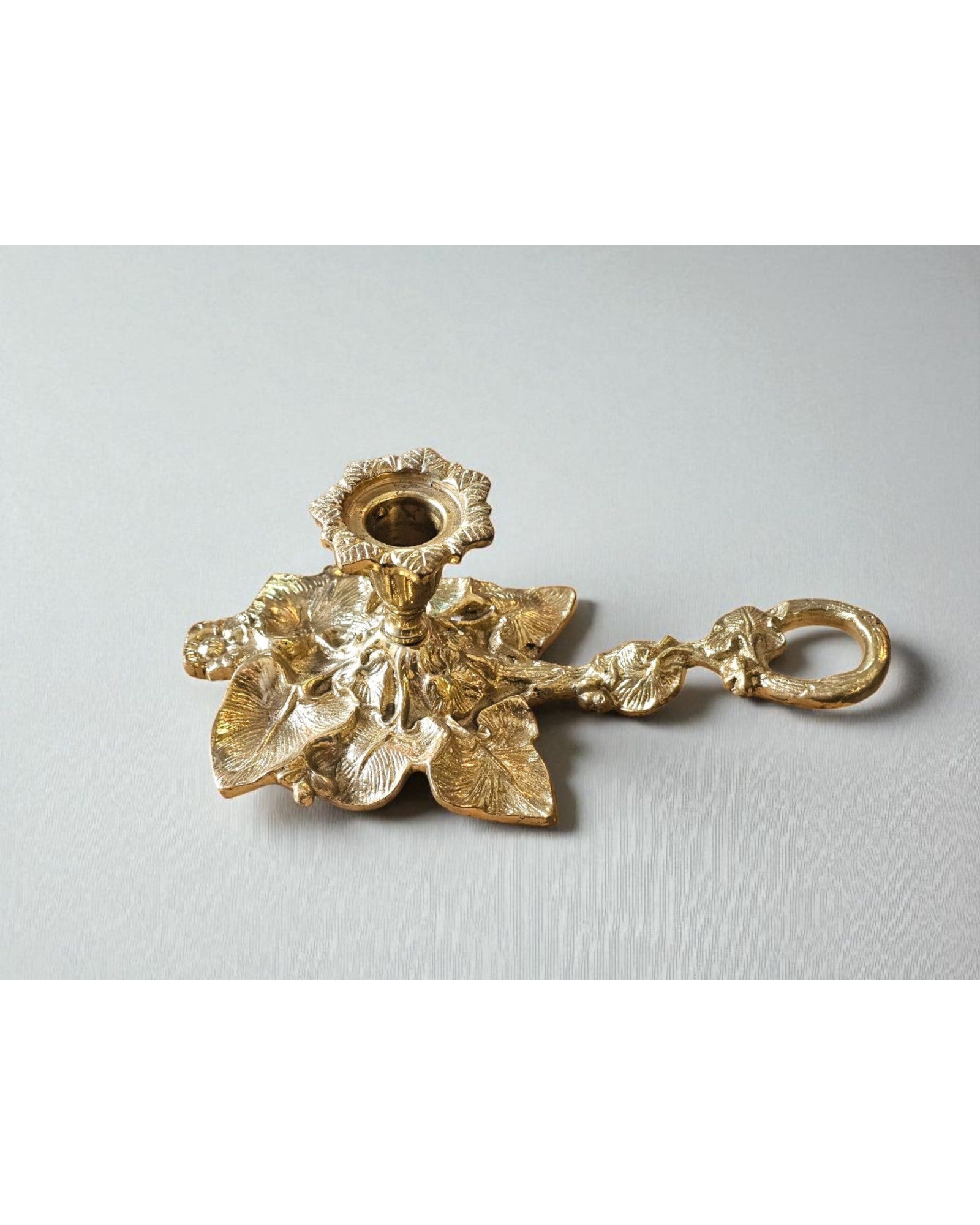 Gilt Bronze Floral Chamberstick