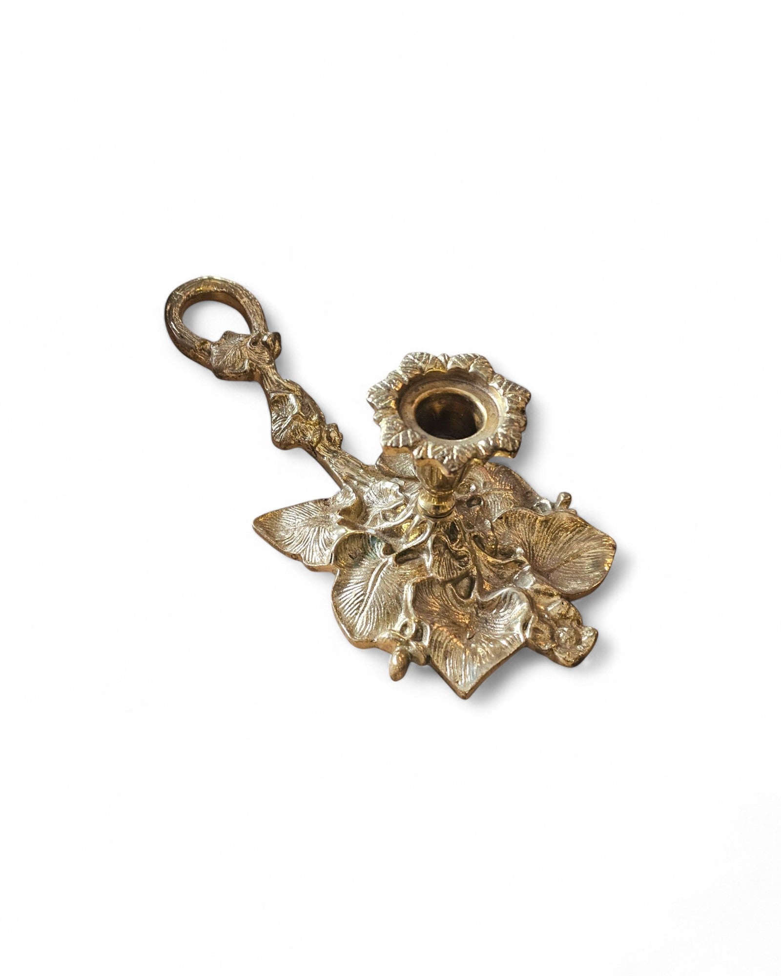 Gilt Bronze Floral Chamberstick