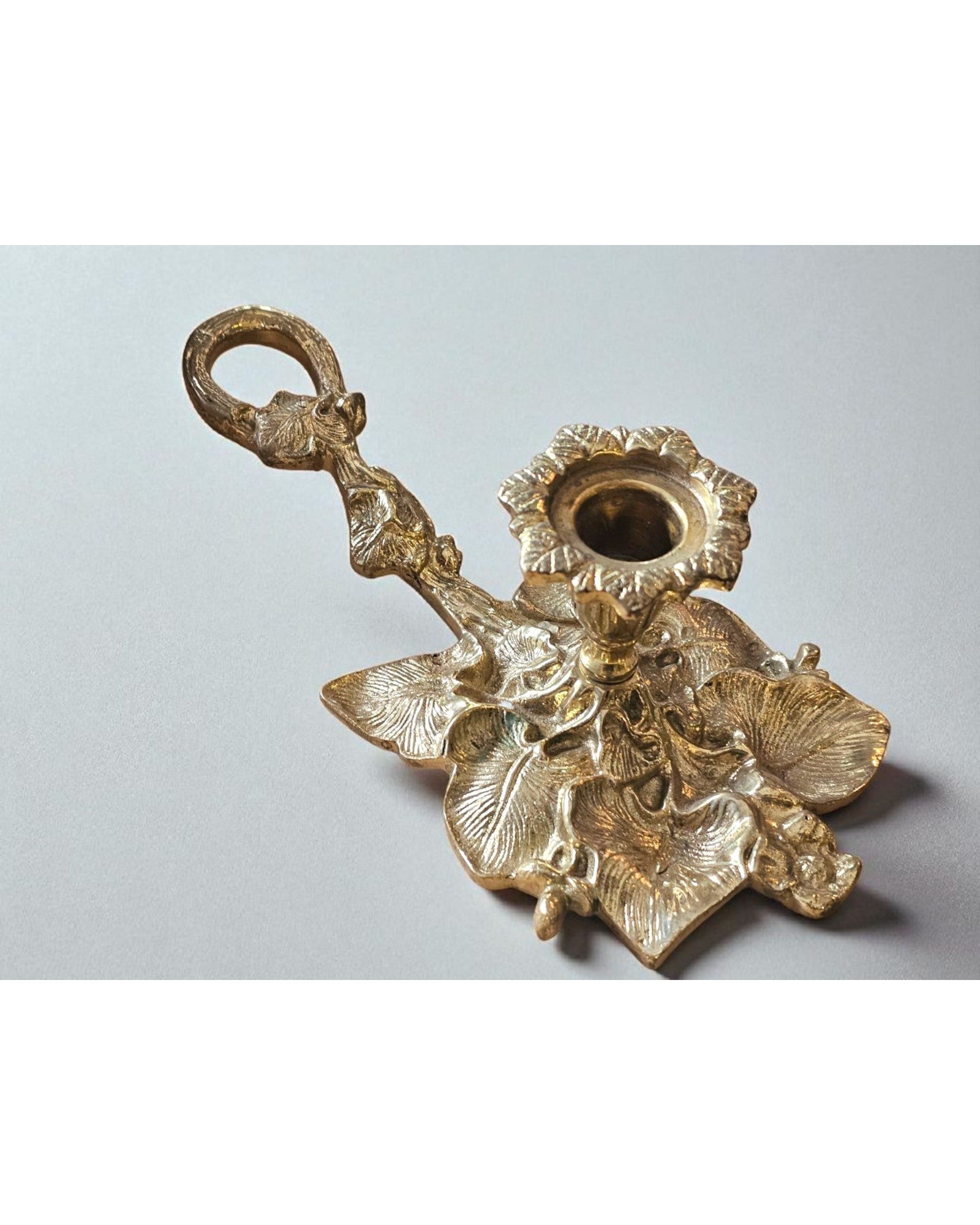 Gilt Bronze Floral Chamberstick