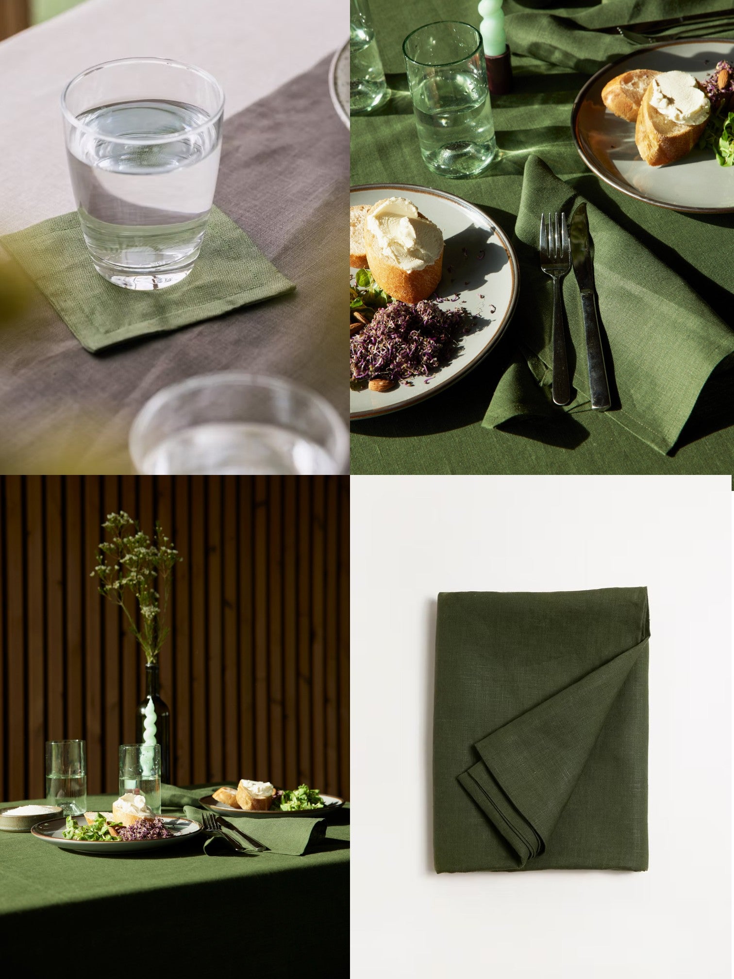 Pine Green Classic Linen Collection