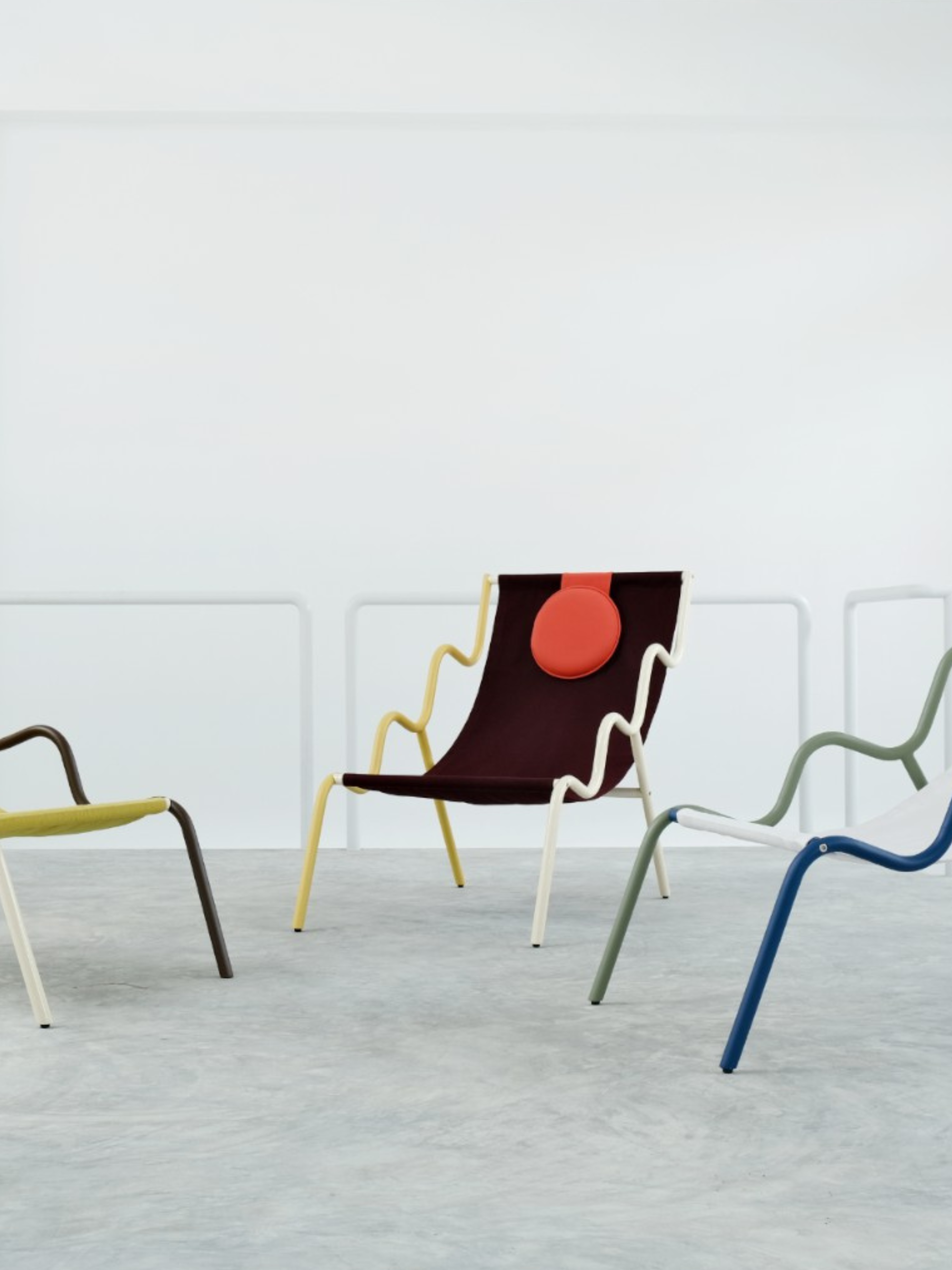 The Ebba Chair - Burgundy, Yellow HAN and Milk Cream HAN Armrests