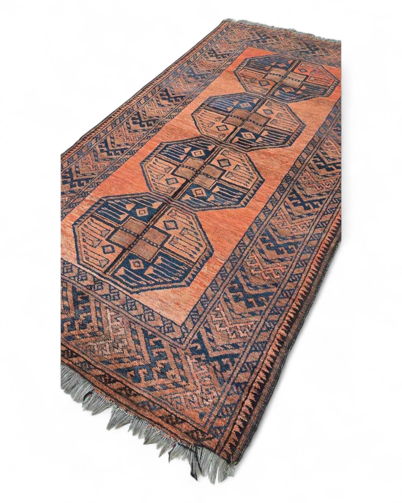 Vintage Pakistani Tribal Octagon Rug