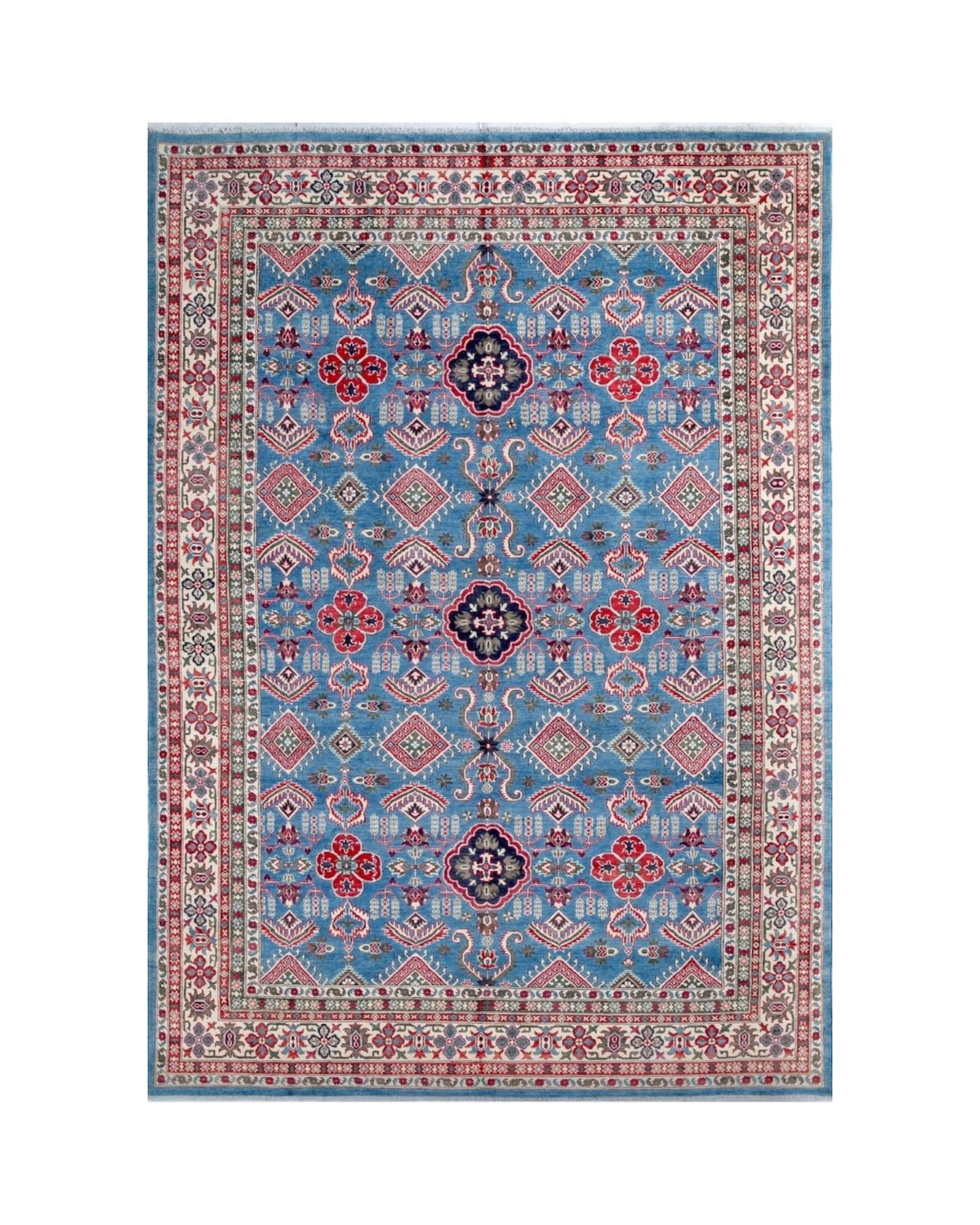 Kazak Oriental Carpet – Caucasian Geometric Design | 416 x 300 cm - Surround Living - 2