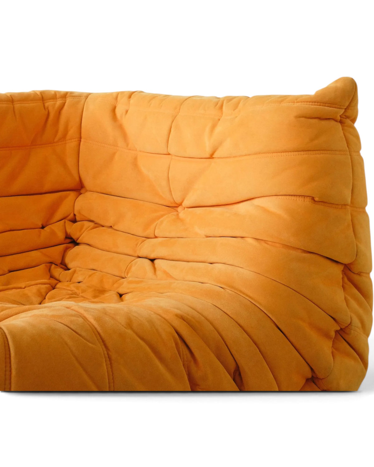 Togo Small Settee (2 Seaters) & Corner Seat in Yellow Alcantara, designed by Michel Ducaroy for Ligne Roset