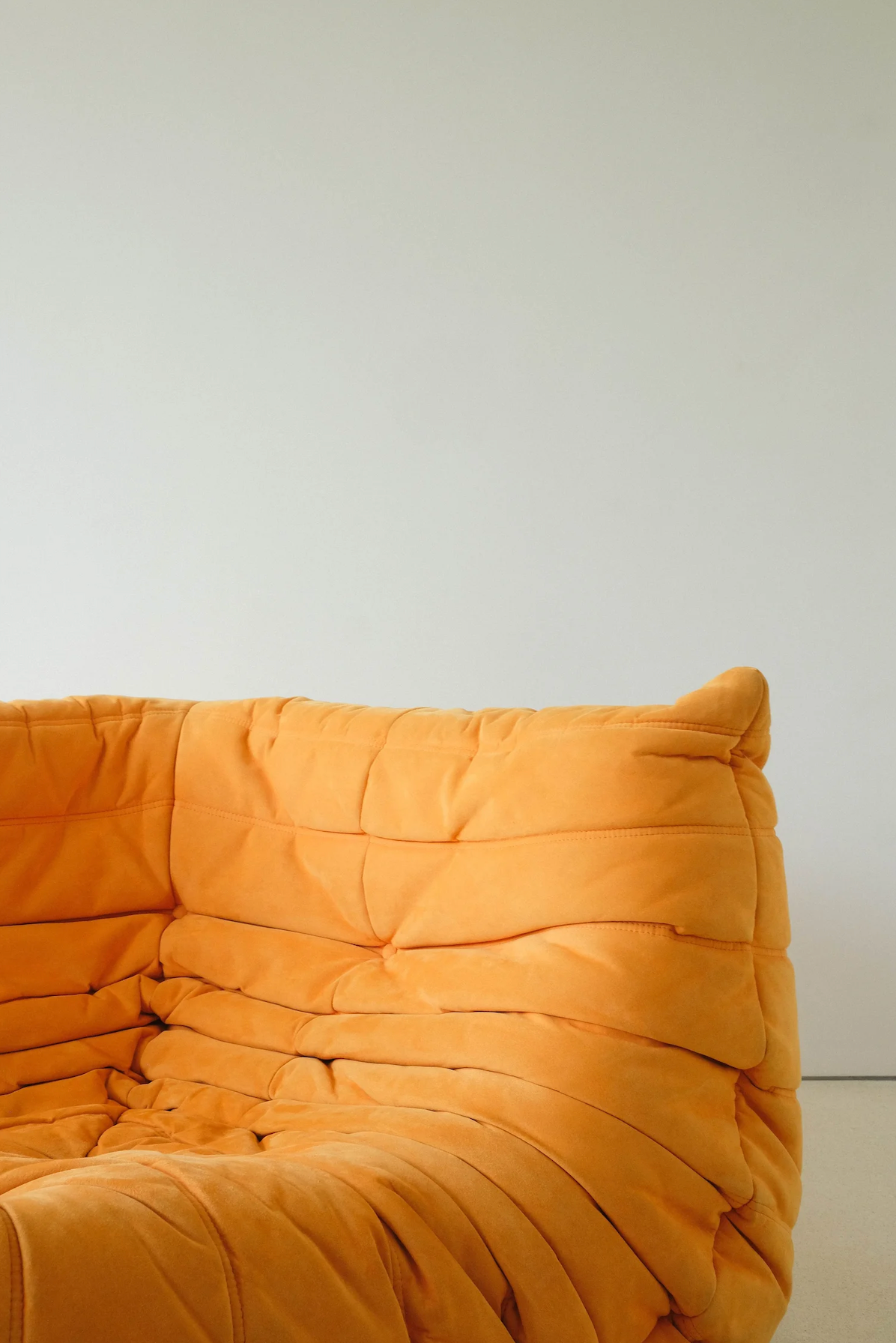 Togo Small Settee (2 Seaters) & Corner Seat in Yellow Alcantara, designed by Michel Ducaroy for Ligne Roset
