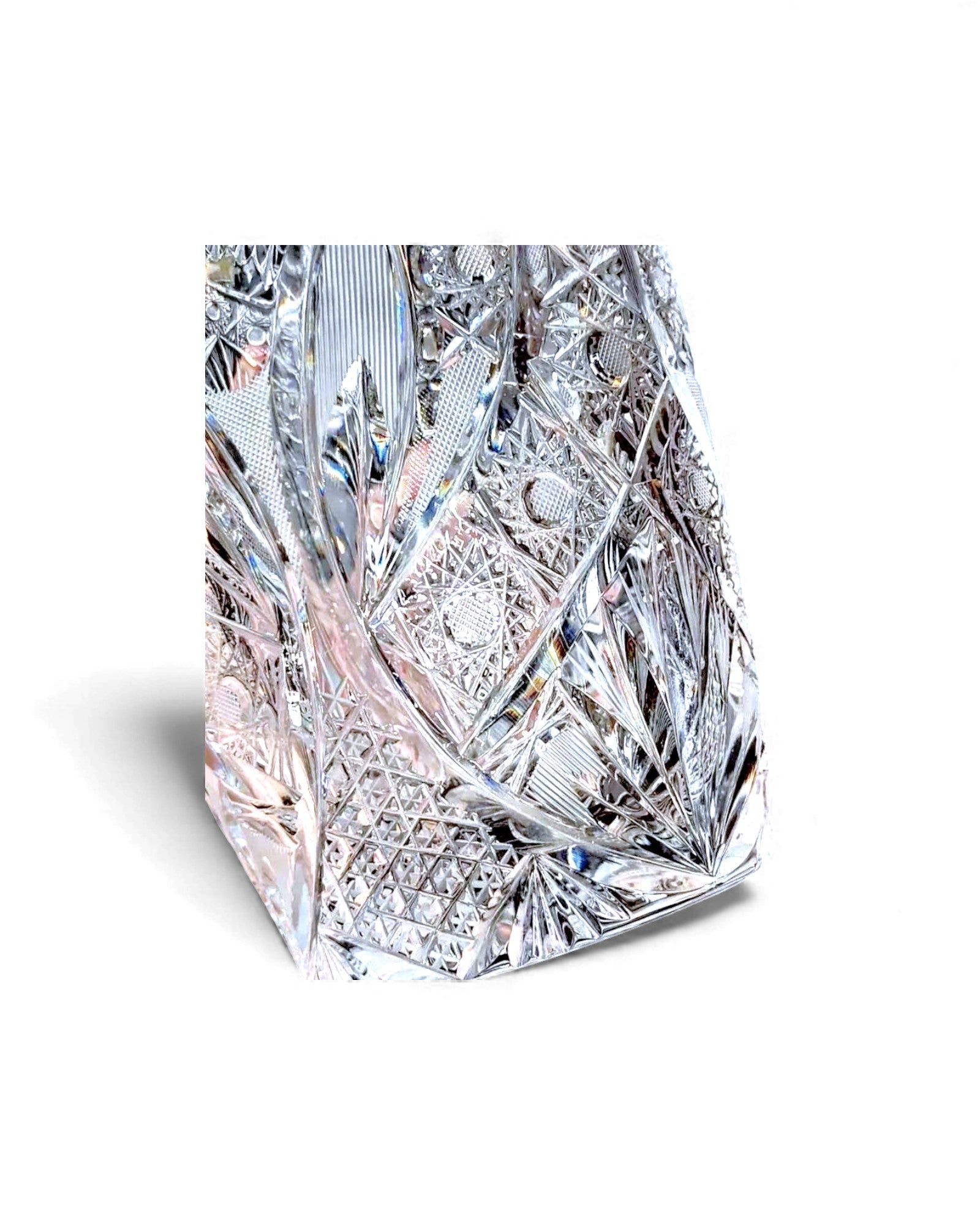 Vintage Deep-Cut European Crystal Vase