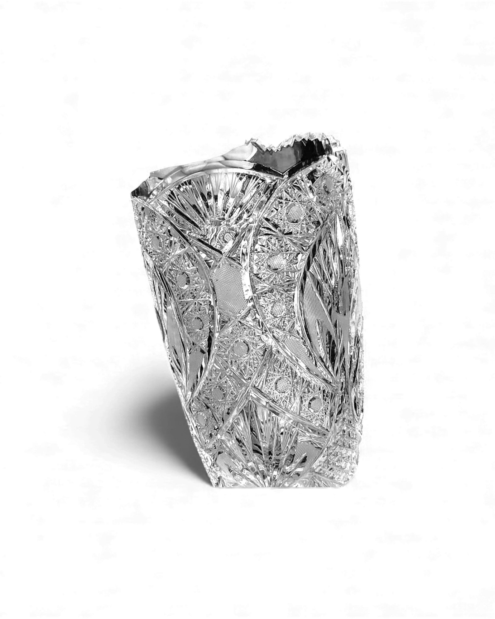 Vintage Deep-Cut European Crystal Vase