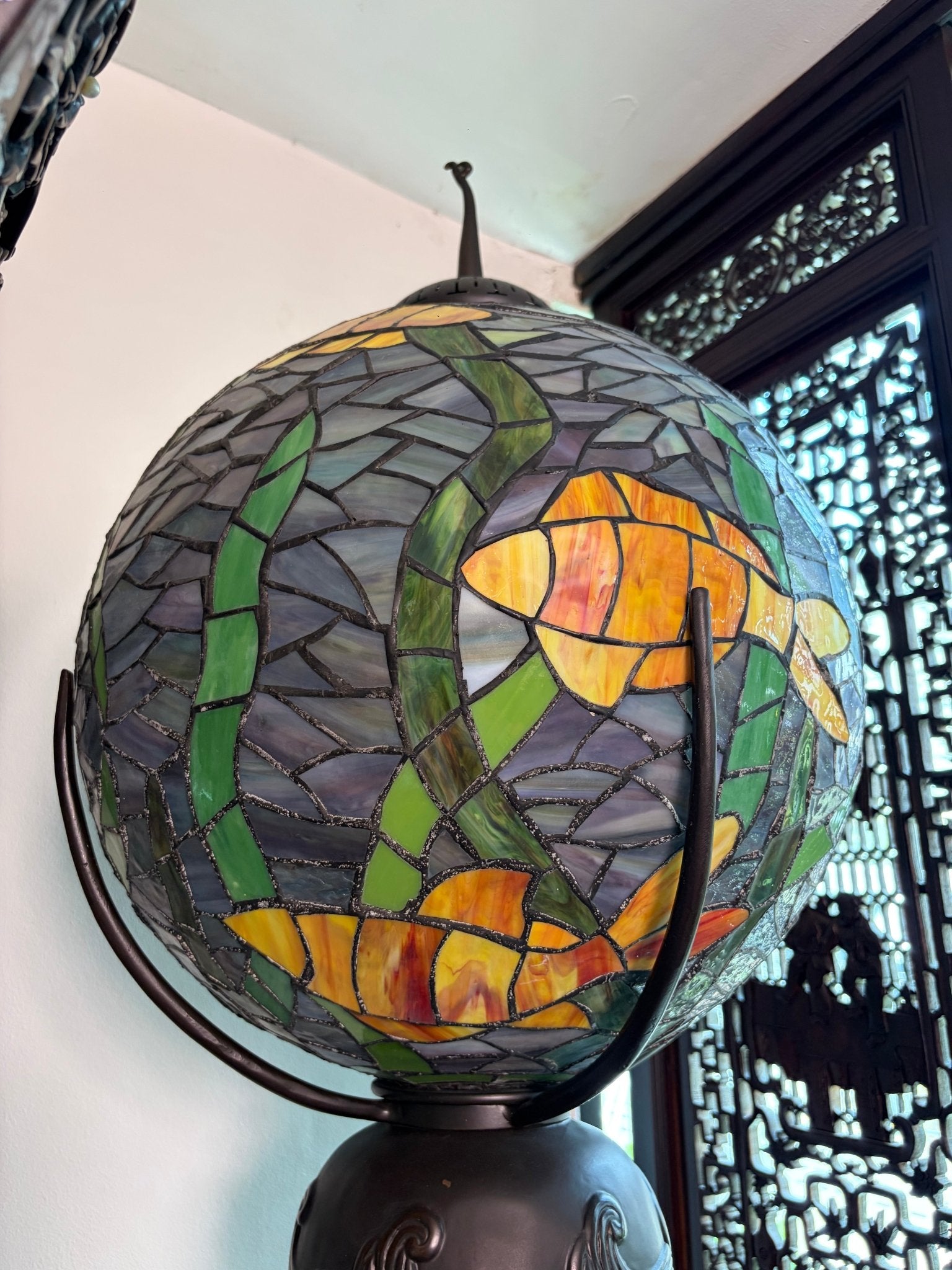 Spherical Stained Glass Floor Lamp - Surround Living - 17