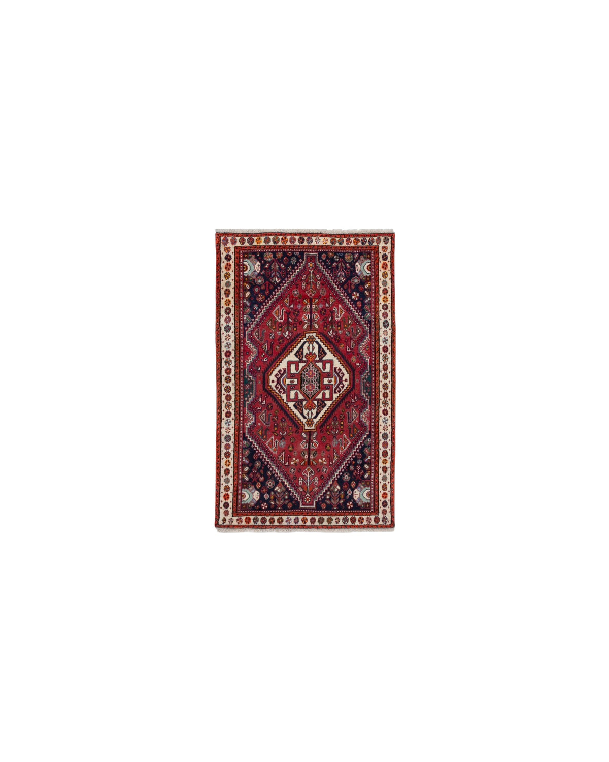 Tribal Qashqai-Style Medallion Rug | 164 x 98cm