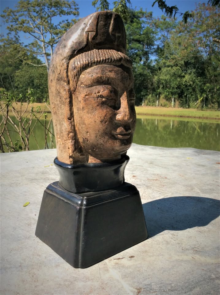 HEAD OF GUANYIN. Soap Stone