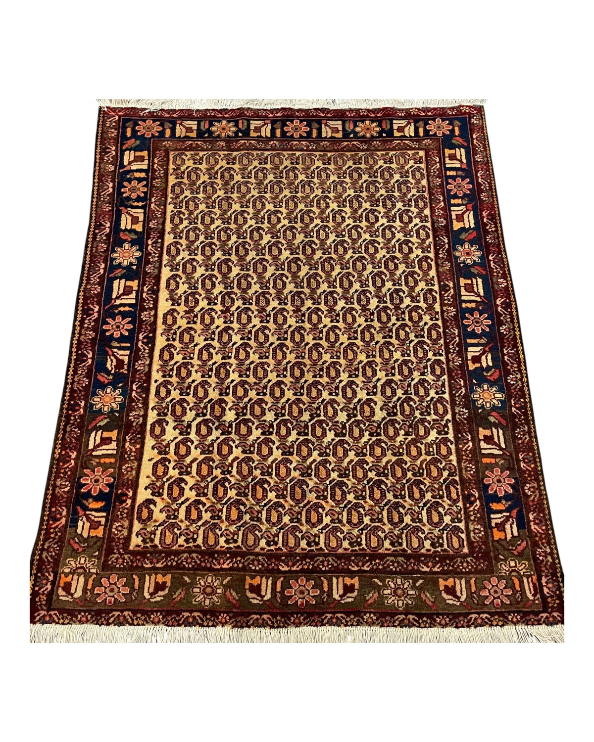 Vintage Persian Tribal Rug – Paisley (Boteh) Design | 140 x 110cm
