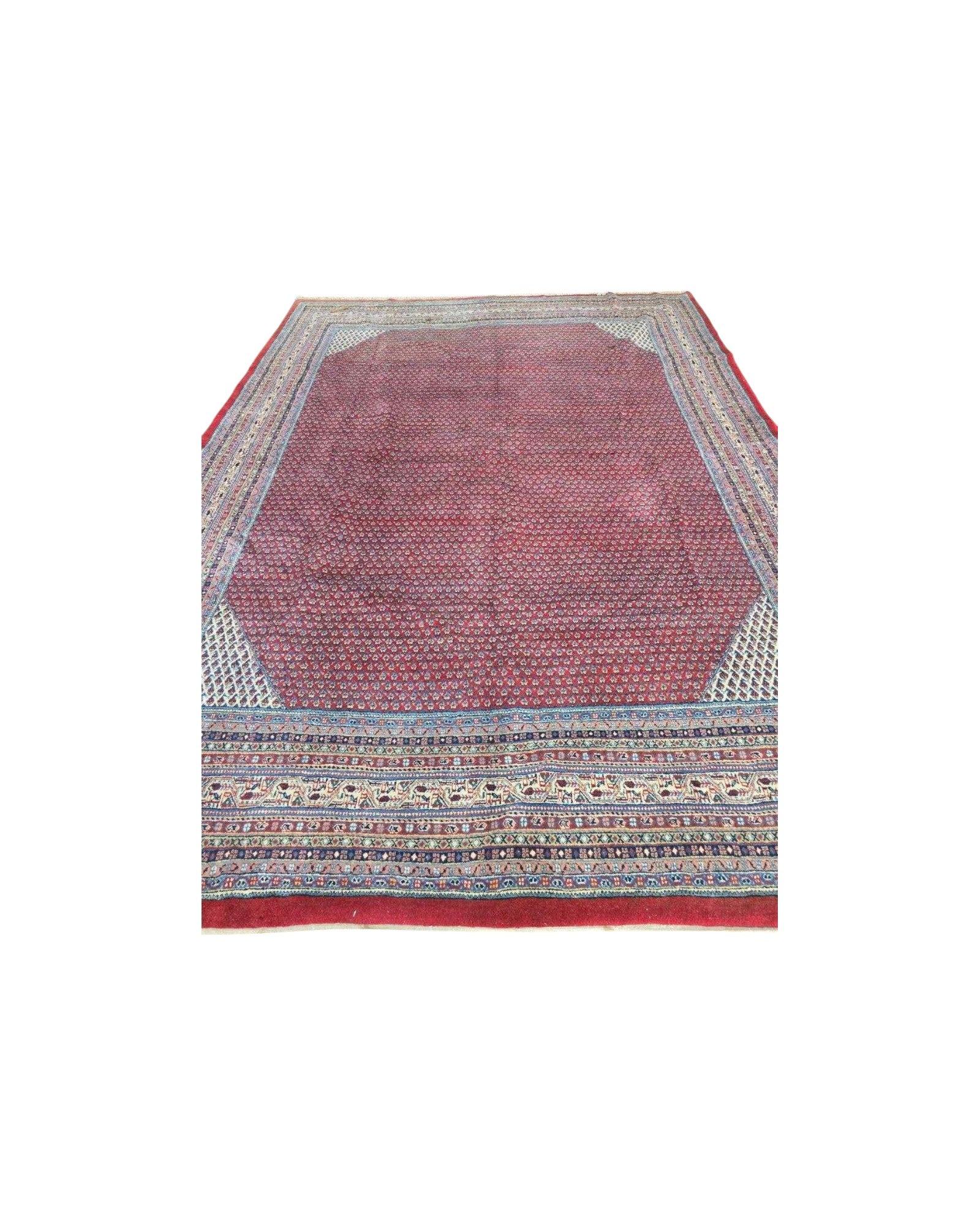 Oversized Persian Camel Border Rug