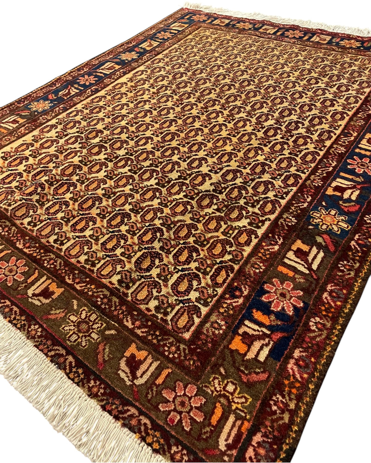 Vintage Persian Tribal Rug – Paisley (Boteh) Design | 140 x 110cm