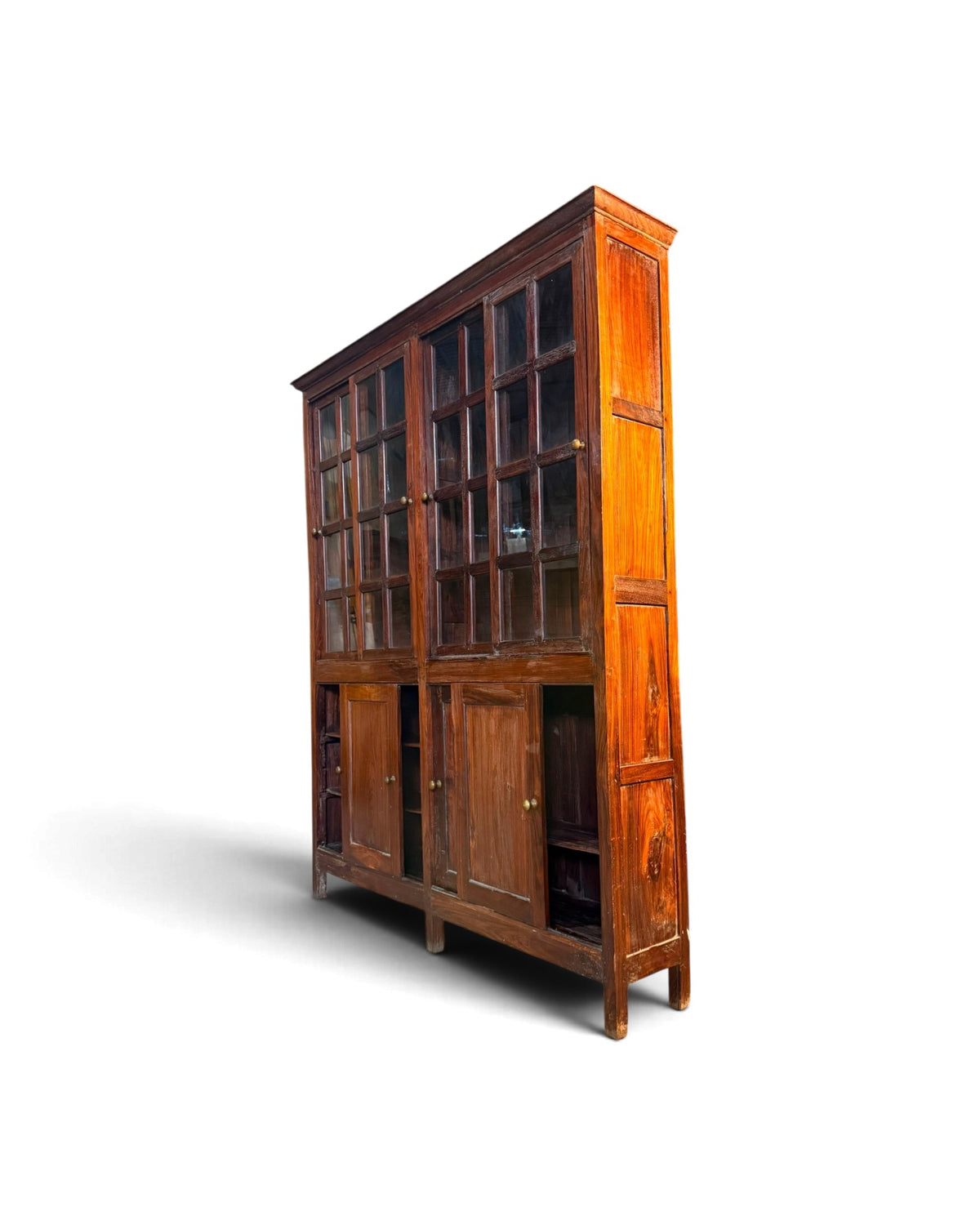 Teak Glass Kitchen Cabinet