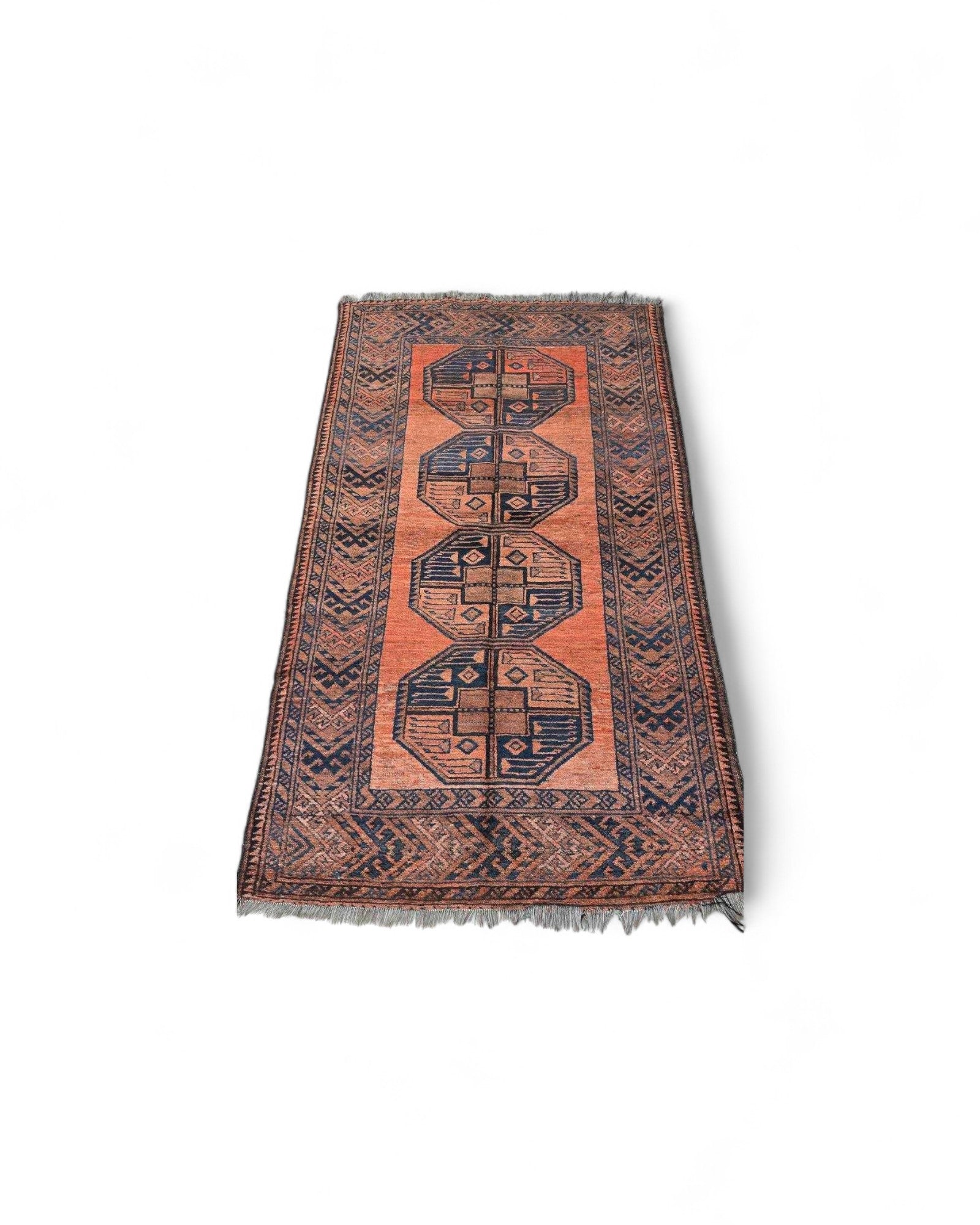 Vintage Pakistani Tribal Octagon Rug