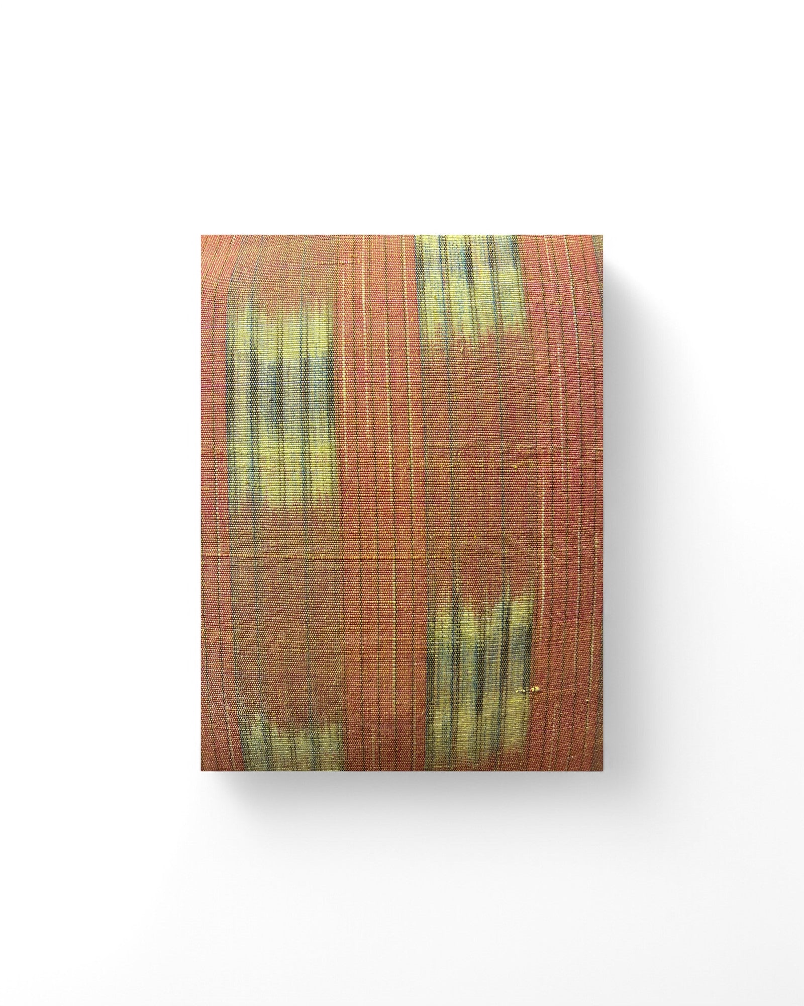 Square Bean Bag with Warp ikat handwoven Cotton Tie Dye with Cotton Piping (S) - Peach