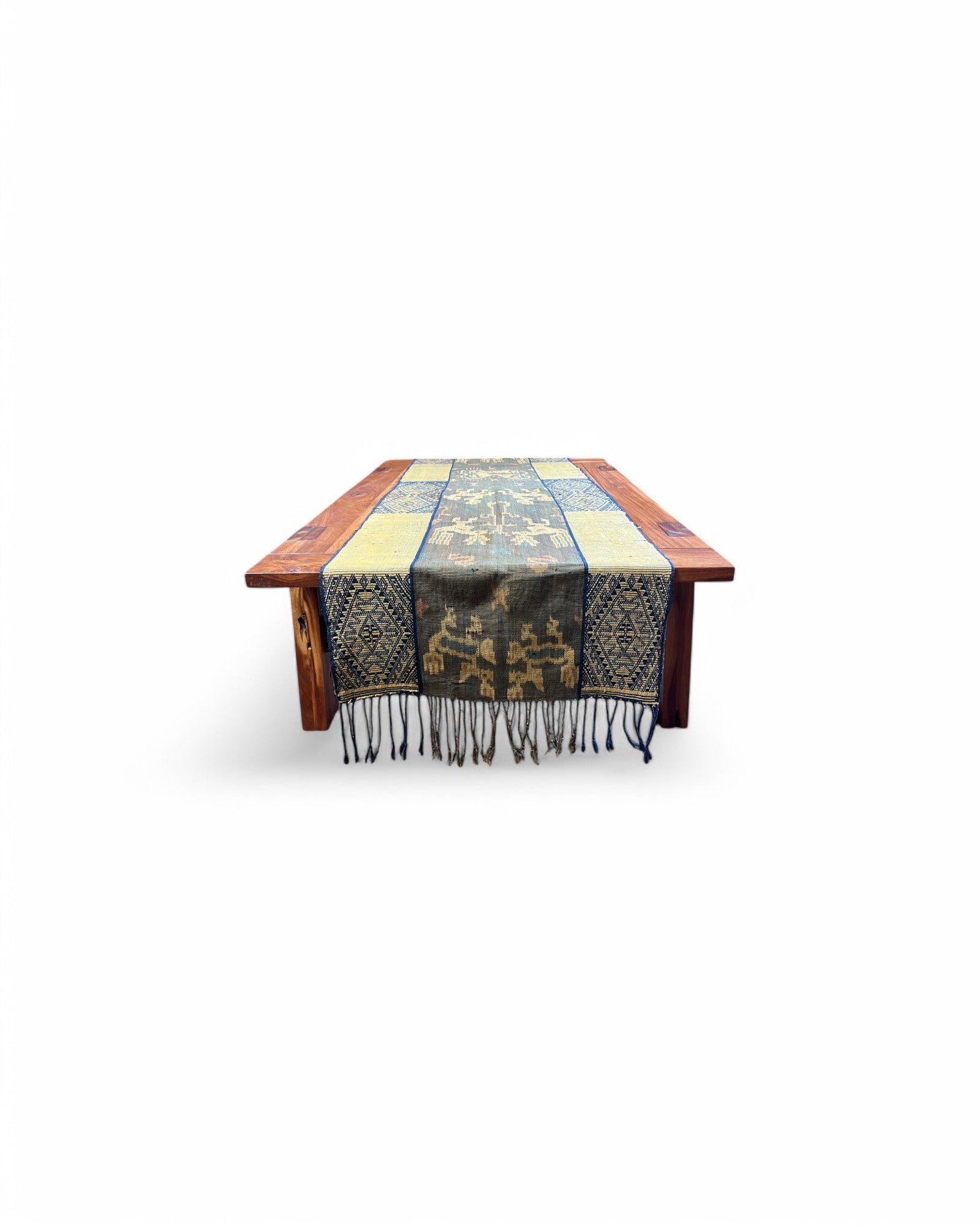 Mythical Creature Beaded Ikat & Borracay Textile Wall Hanging / Table Runner