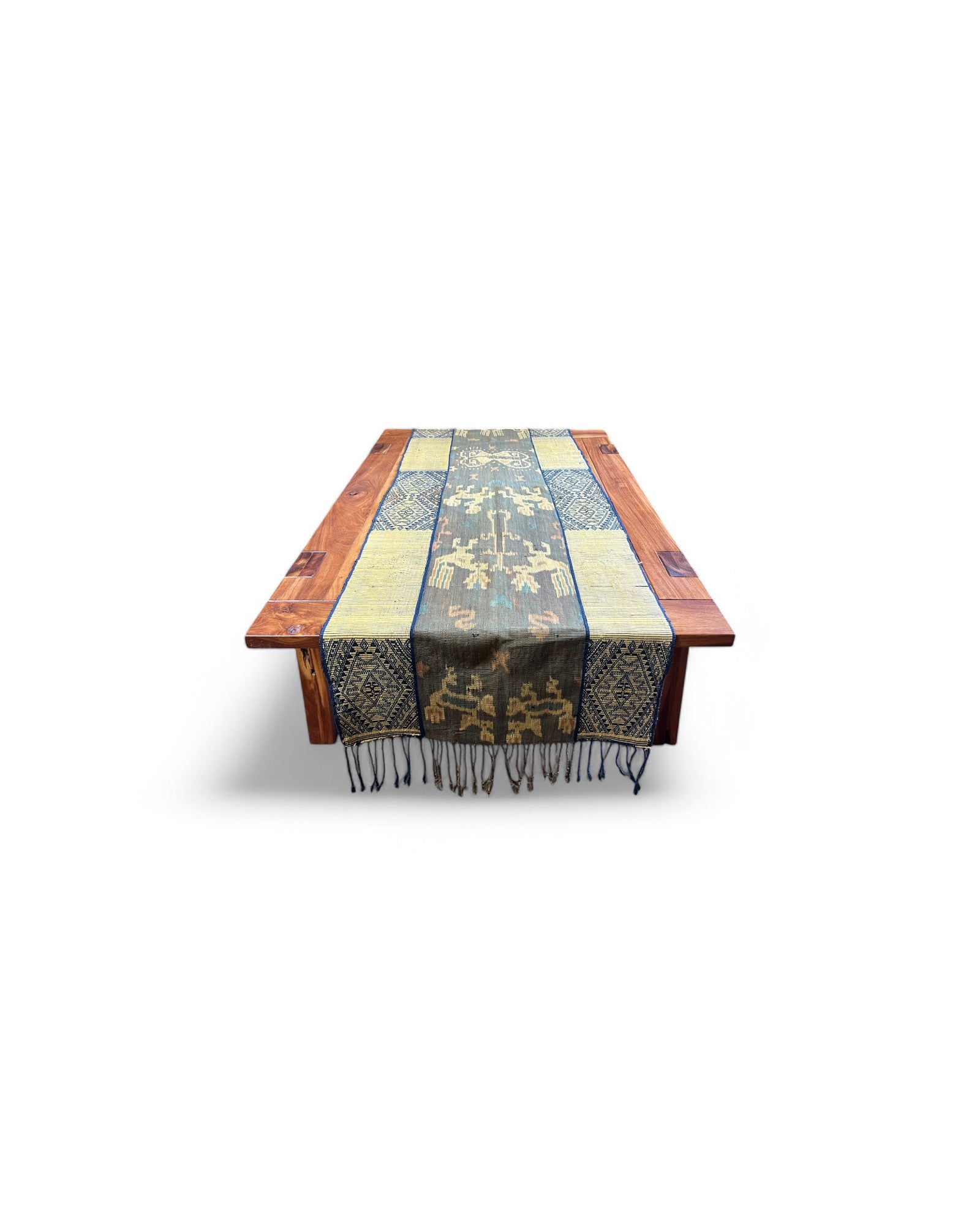 Mythical Creature Beaded Ikat & Borracay Textile Wall Hanging / Table Runner