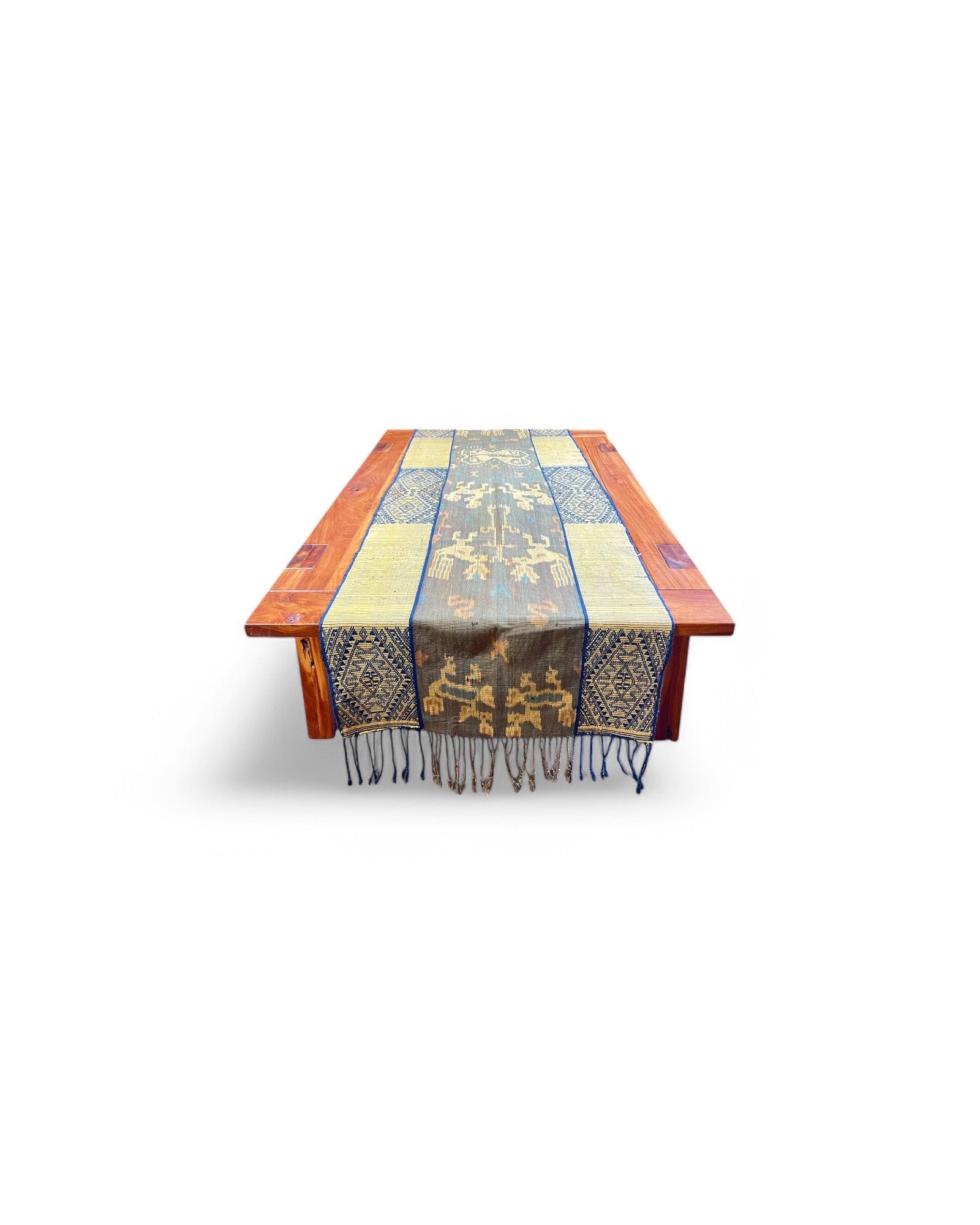 Mythical Creature Beaded Ikat & Borracay Textile Wall Hanging / Table Runner