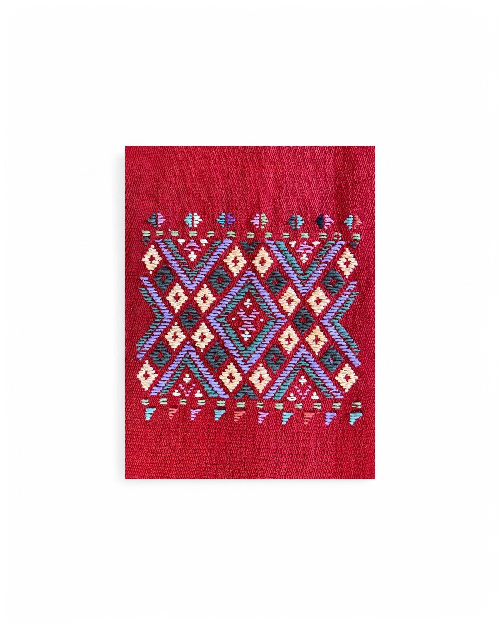 Red Decorative Patestry woven from Waist Loom - Red - Surround Living - 9