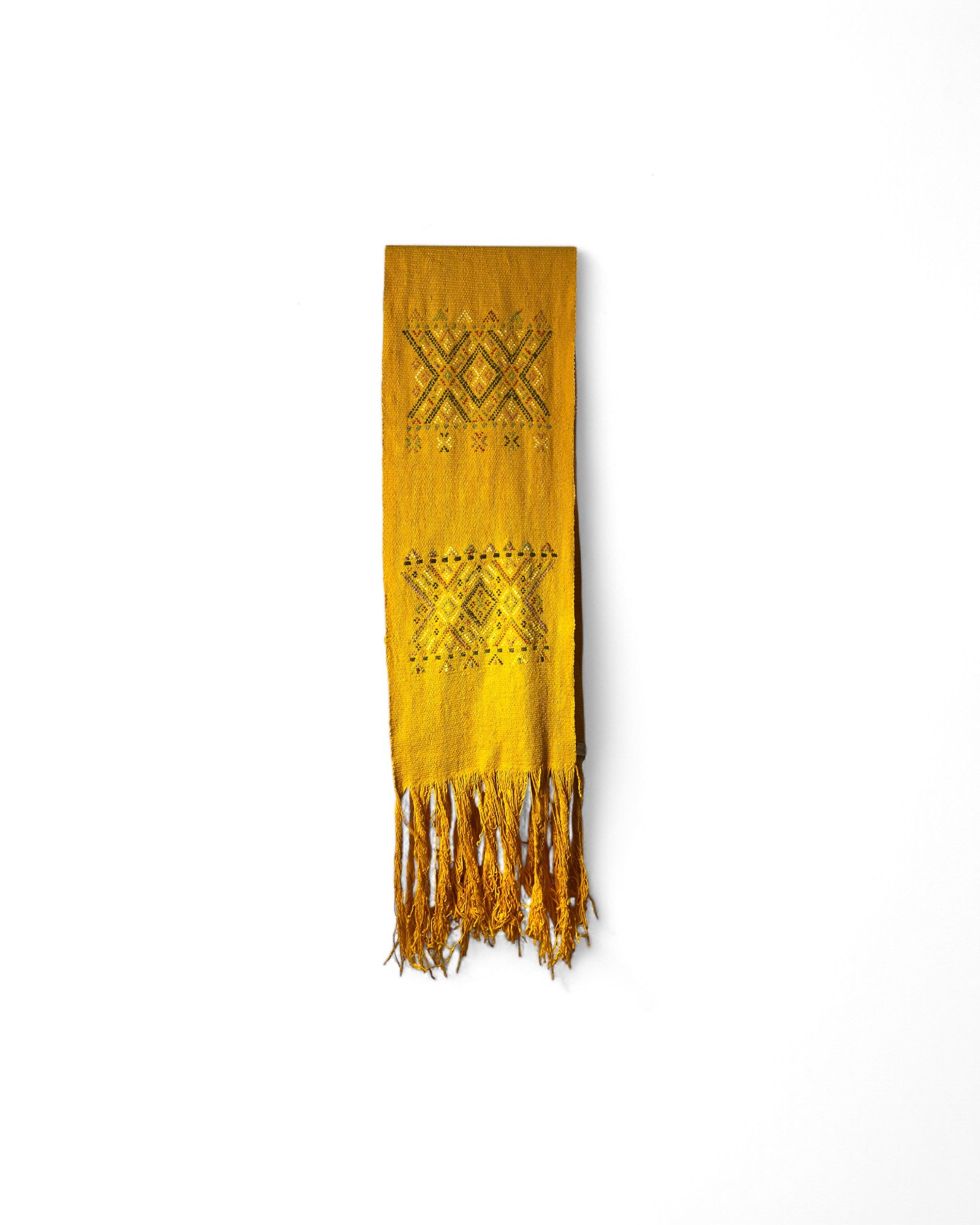 Yellow Decorative Patestry woven from Waist Loom - Yellow