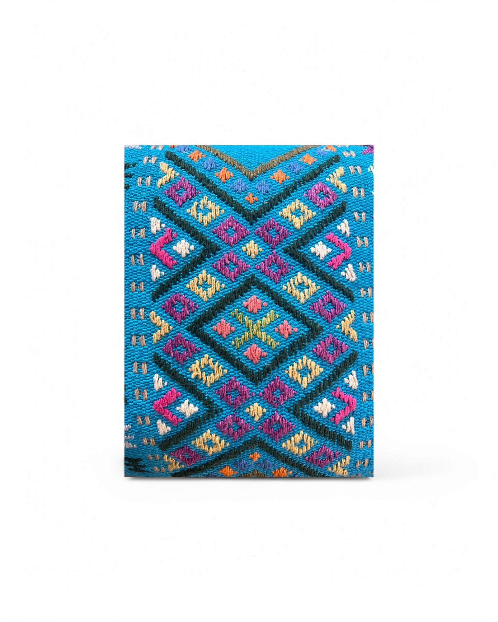 Handwoven Waist Loom Doi Tao Pillow - Blue
