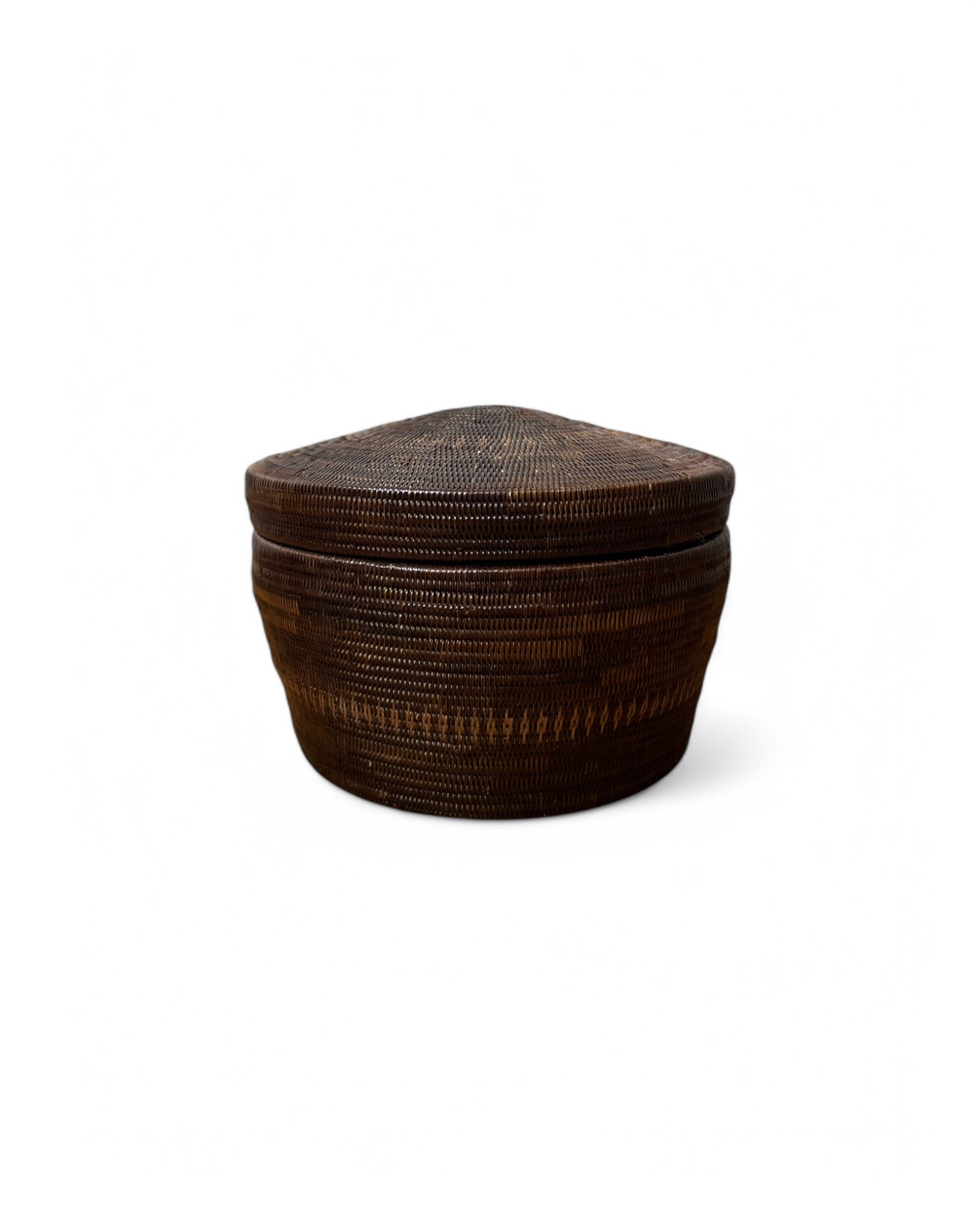 Round Yan Lipao Basket, South of Thailand Basket, Pattanee, Narathiwas