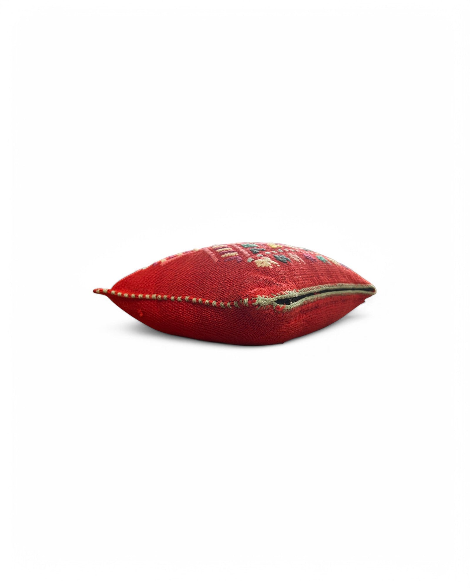 Handwoven Waist Loom Doi Tao Pillow - Red