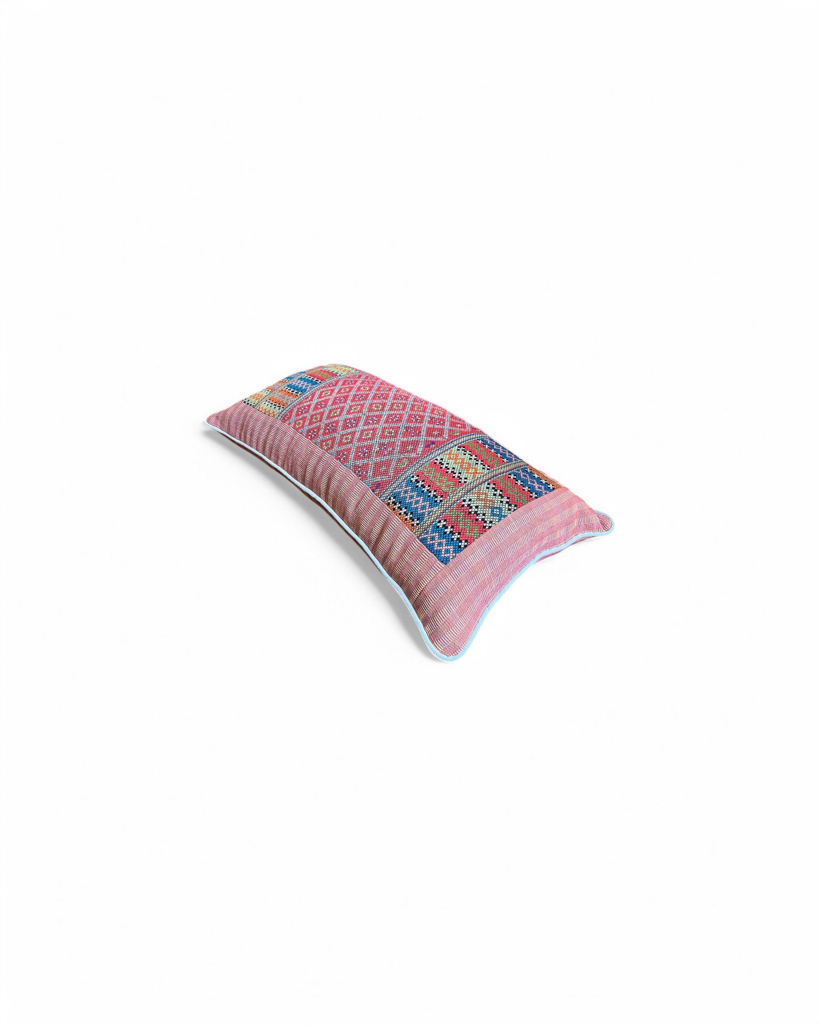 Lumbar Cushion with Karen Hill-Tribe Centrepiece - Pink