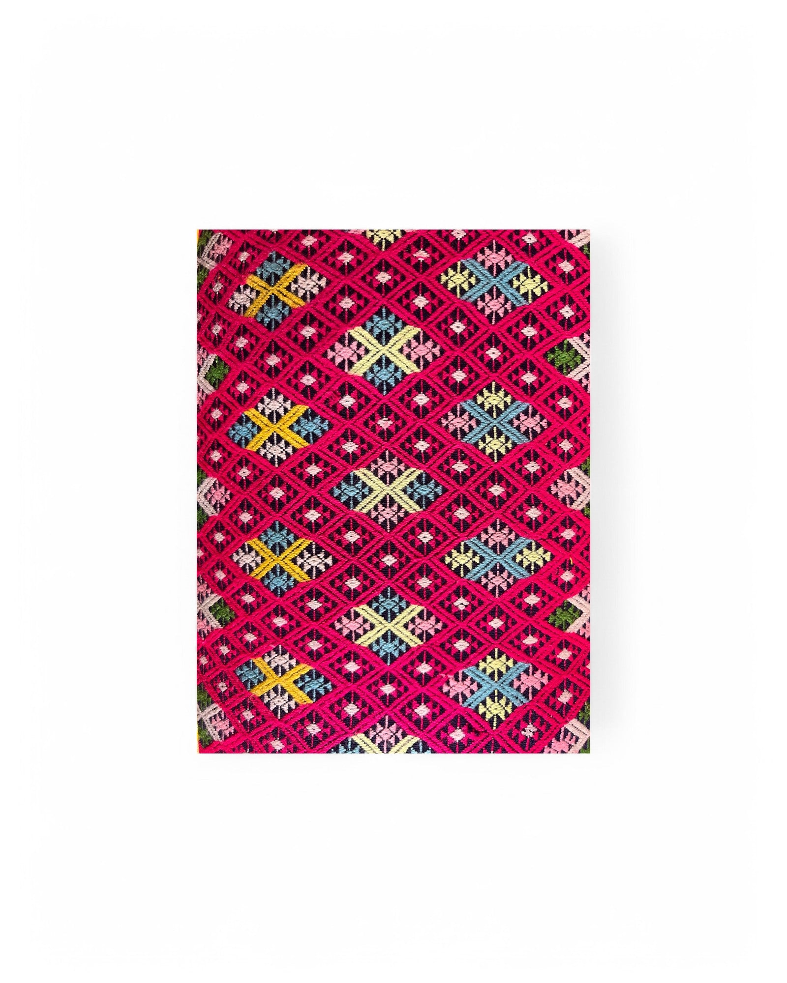 Lumbar Cushion with Karen Hill-Tribe Centrepiece - Yellow & Mangosteen