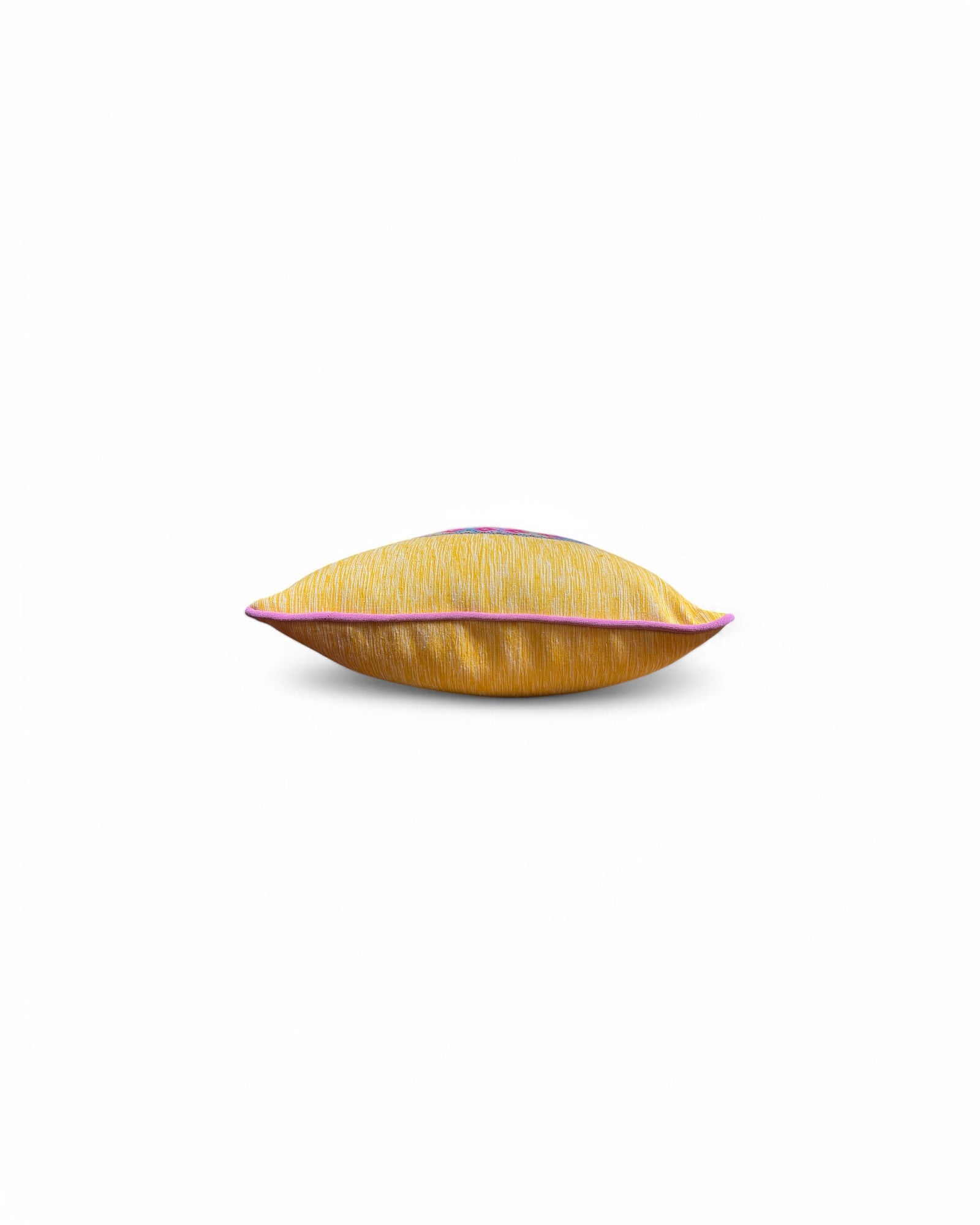 Lumbar Cushion with Karen Hill-Tribe Centrepiece - Yellow & Mangosteen