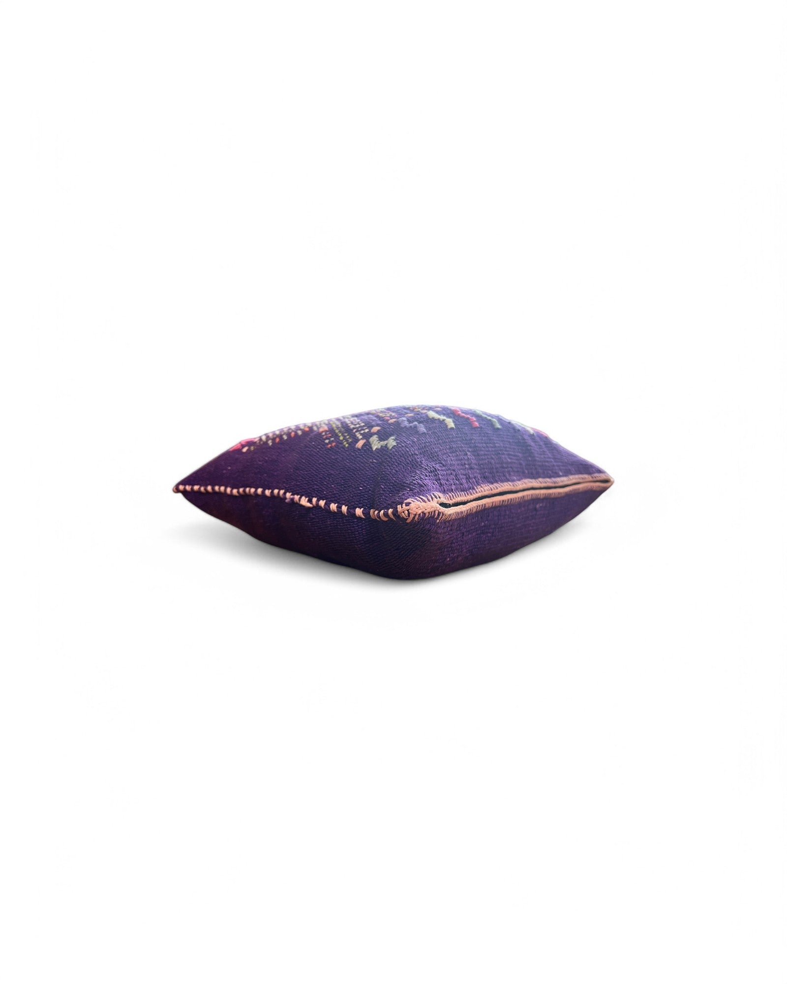 Handwoven Waist Loom Doi Tao Pillow - Deep Purple