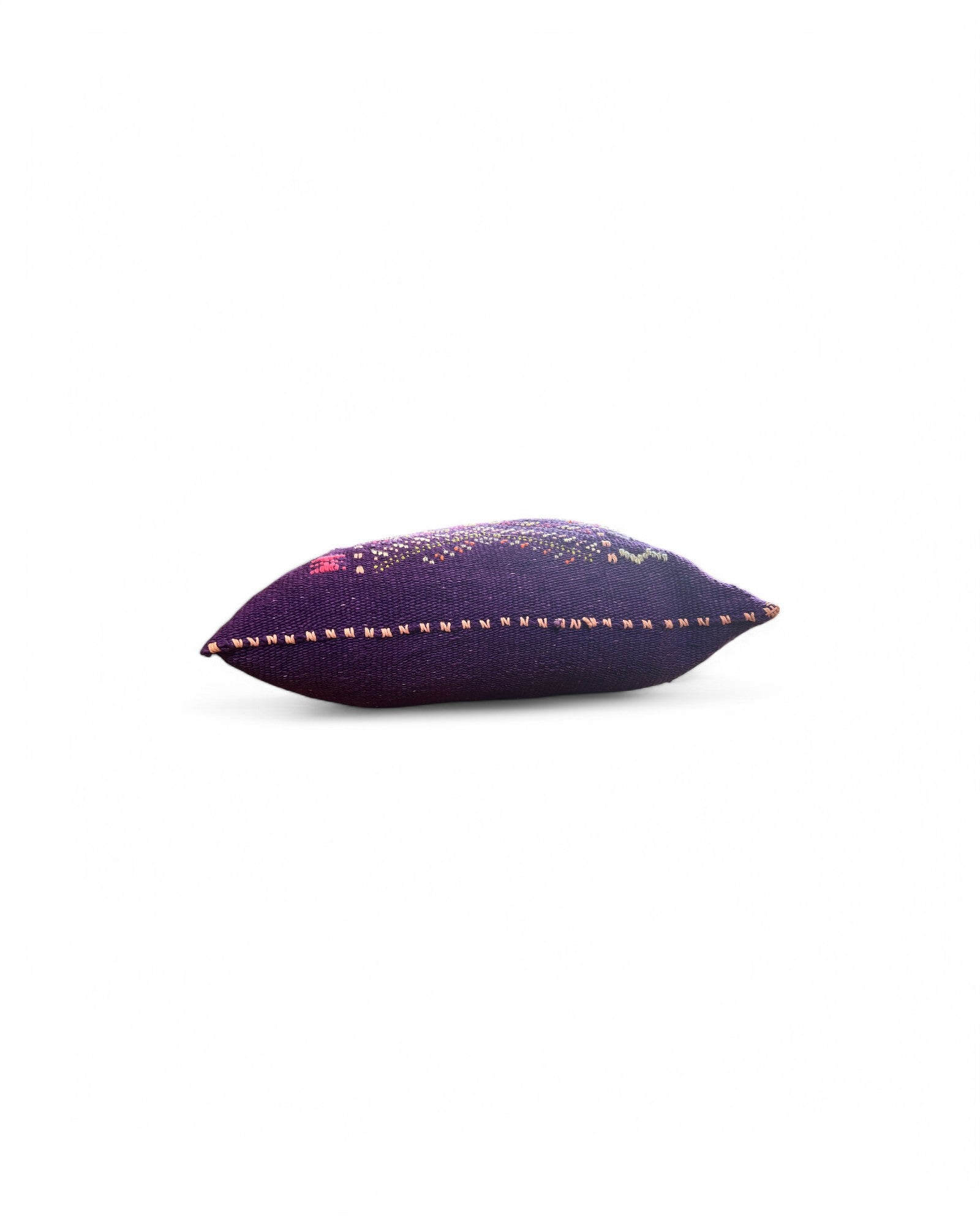 Handwoven Waist Loom Doi Tao Pillow - Deep Purple
