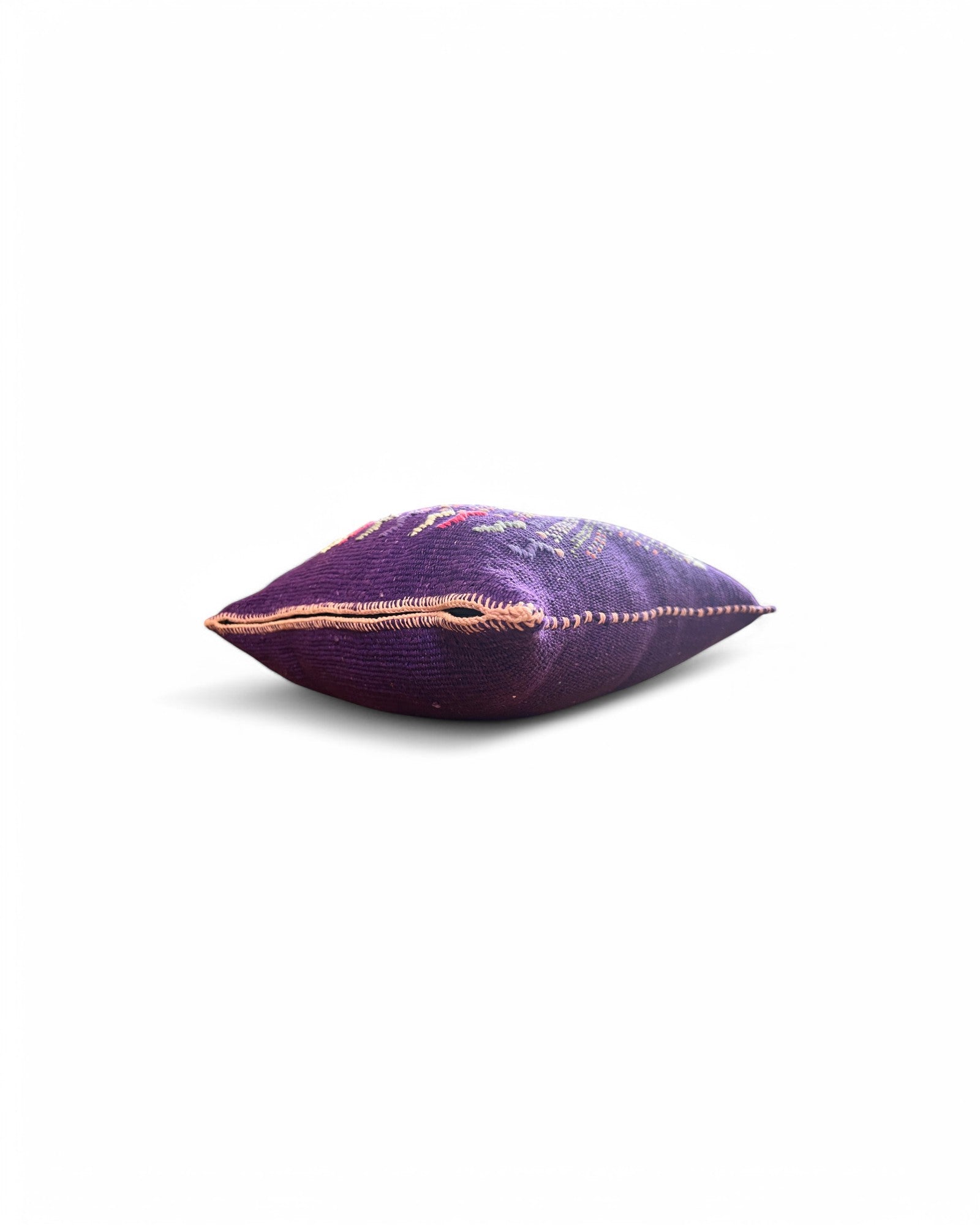 Handwoven Waist Loom Doi Tao Pillow - Deep Purple