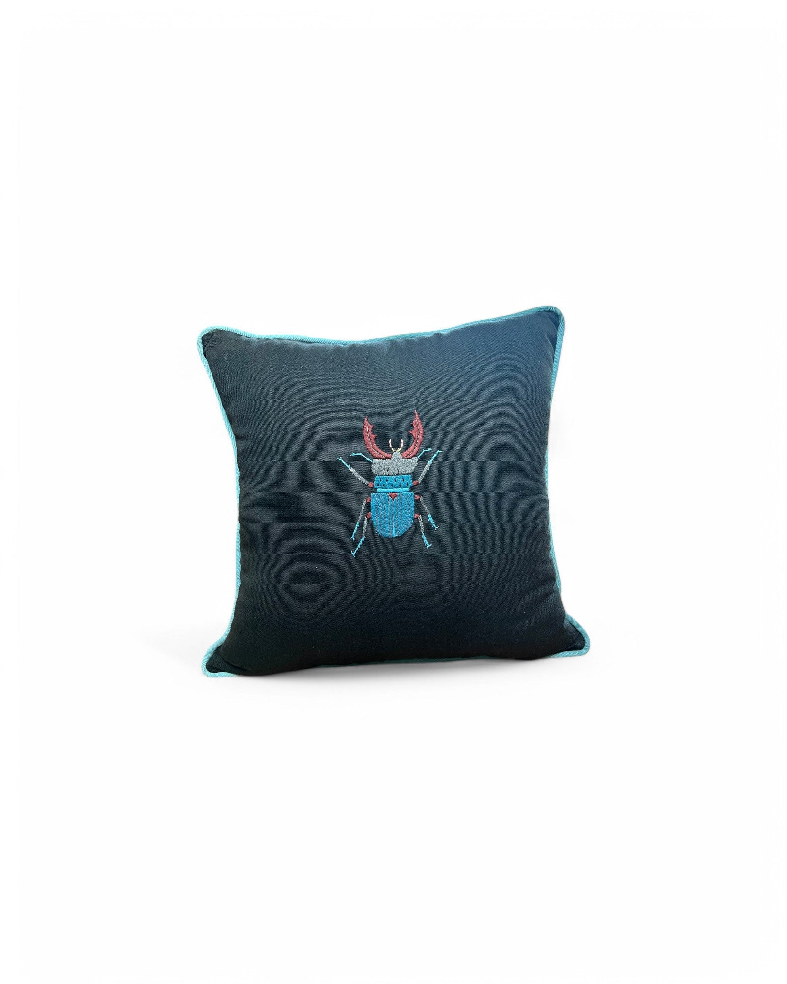 Hand Ebroidered Insect - Beatle (Dark Blue/ Black)