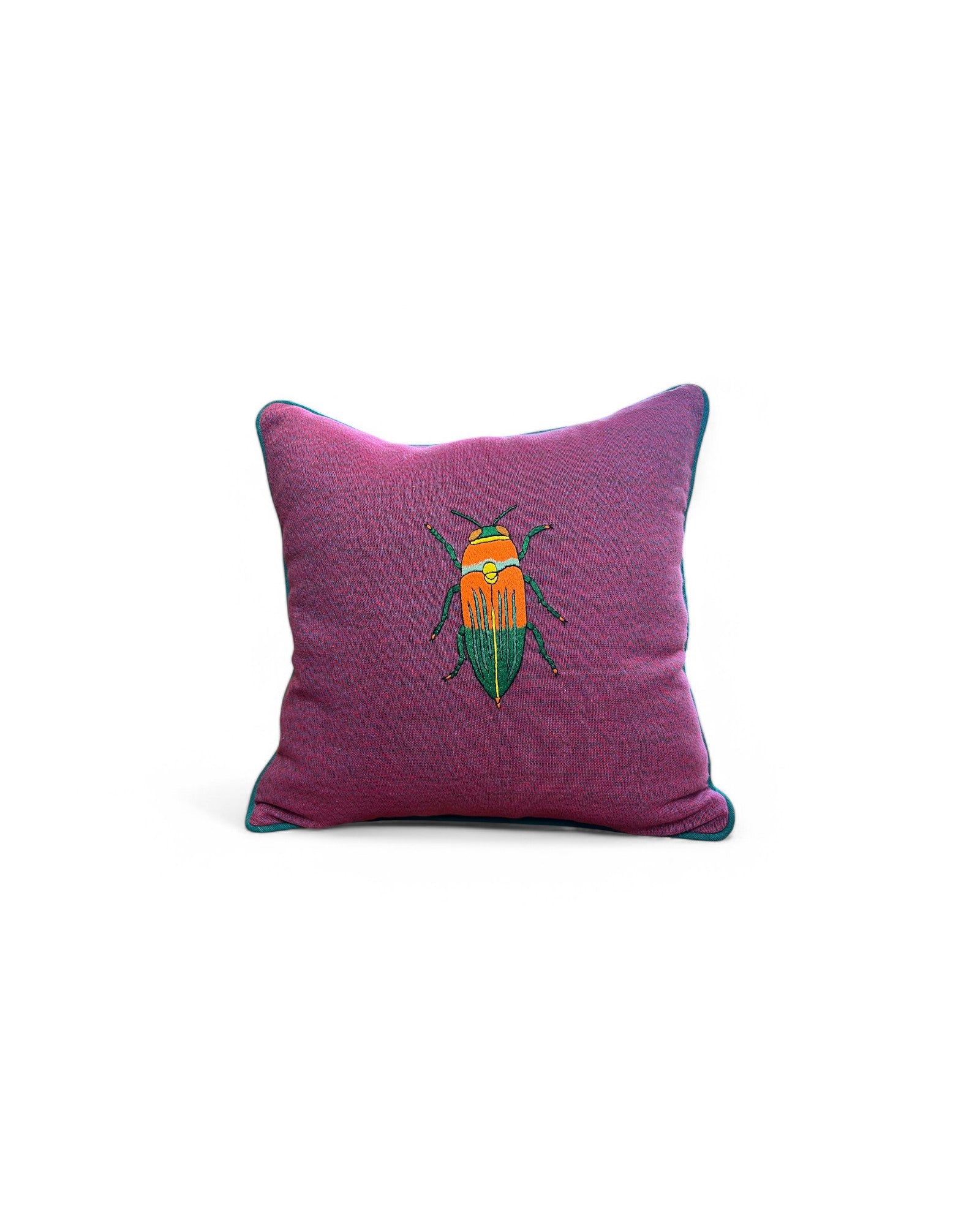 Hand Ebroidered Insect - Beatle (Purple and Blue)