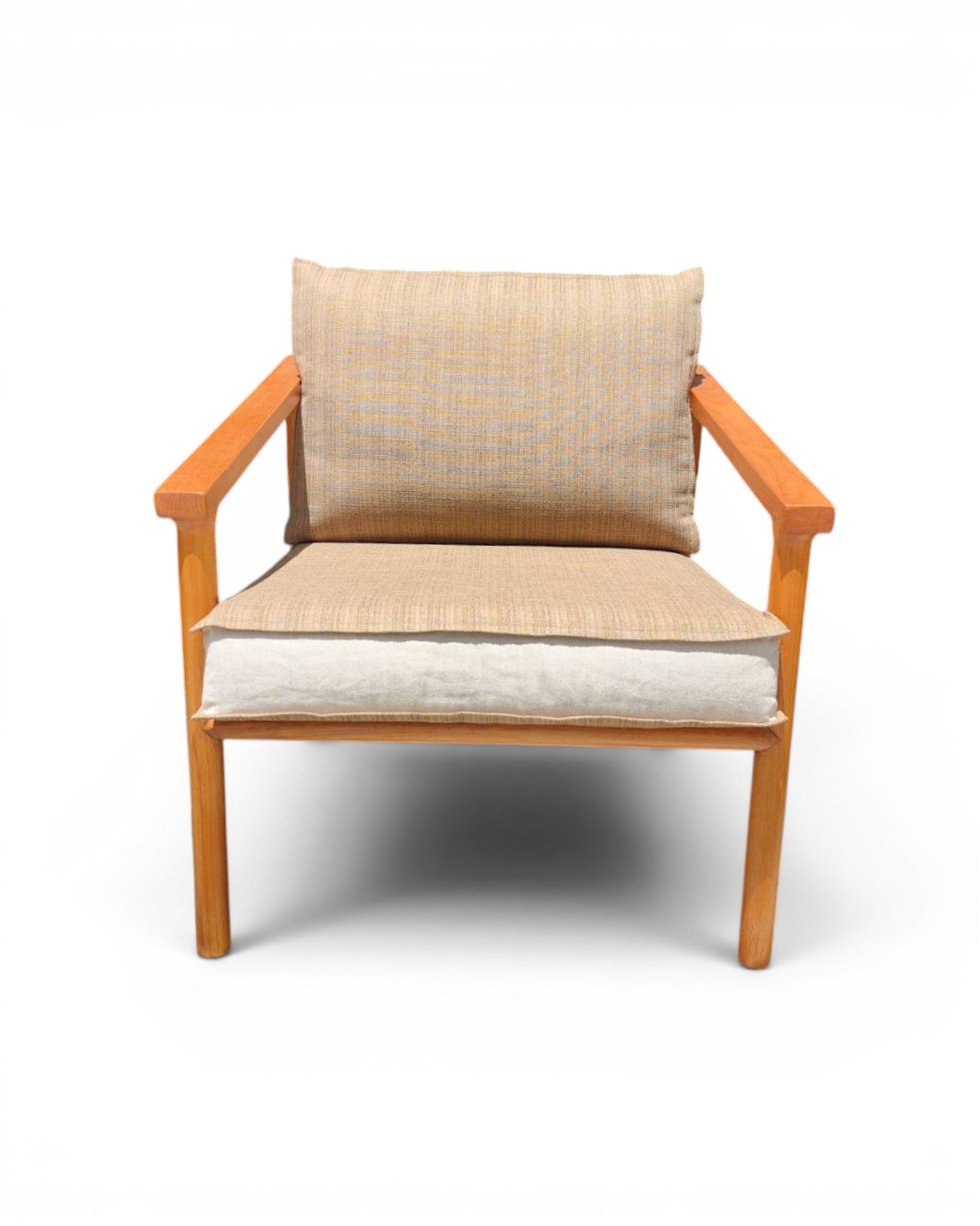 Wheat & Cream Thai Weave Teak Wood Armchair - Surround Living - 17