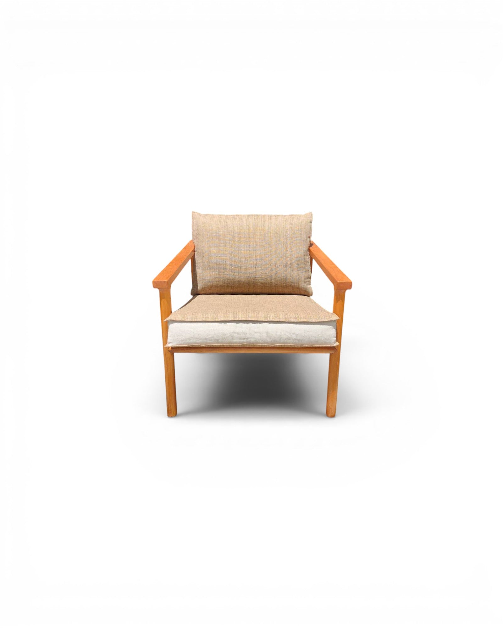 Wheat & Cream Thai Weave Teak Wood Armchair - Surround Living - 1