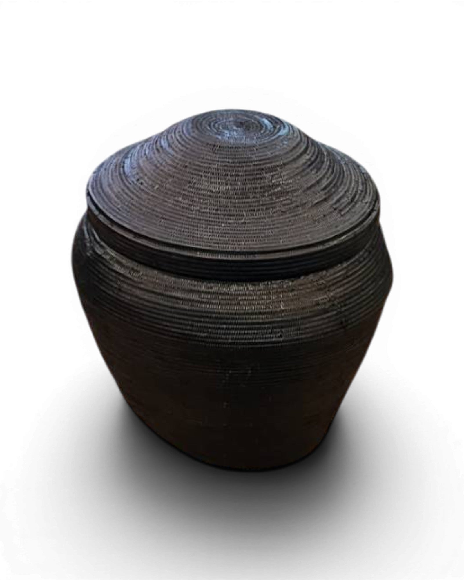 Yan Lipao Lidded Basket - Dark Brown/Black - Surround Living - 4