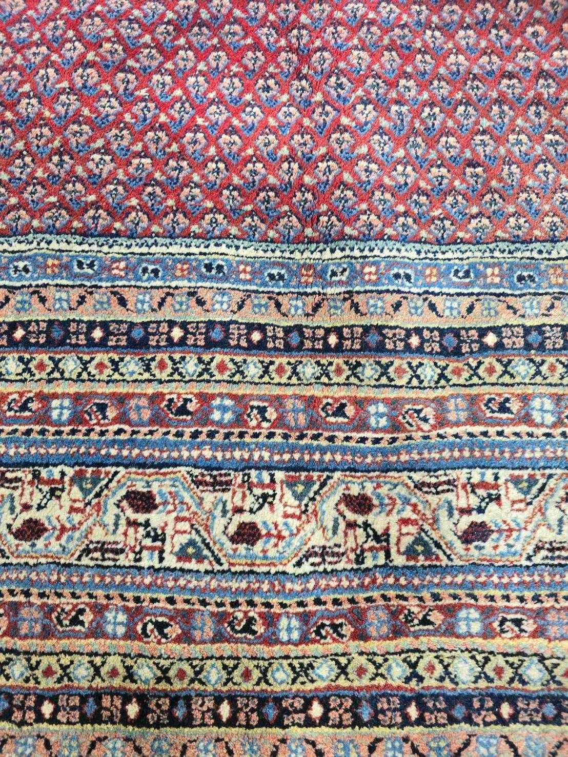 Oversized Persian Camel Border Rug