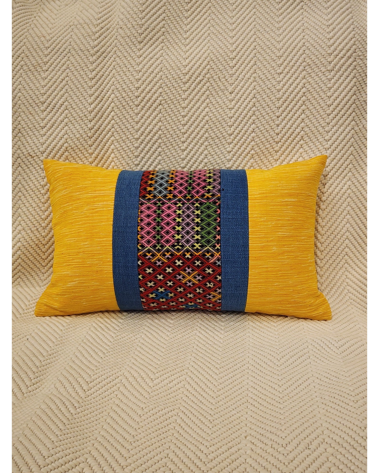 Chiang Mai Threads Lumbar Cushion - Yellow